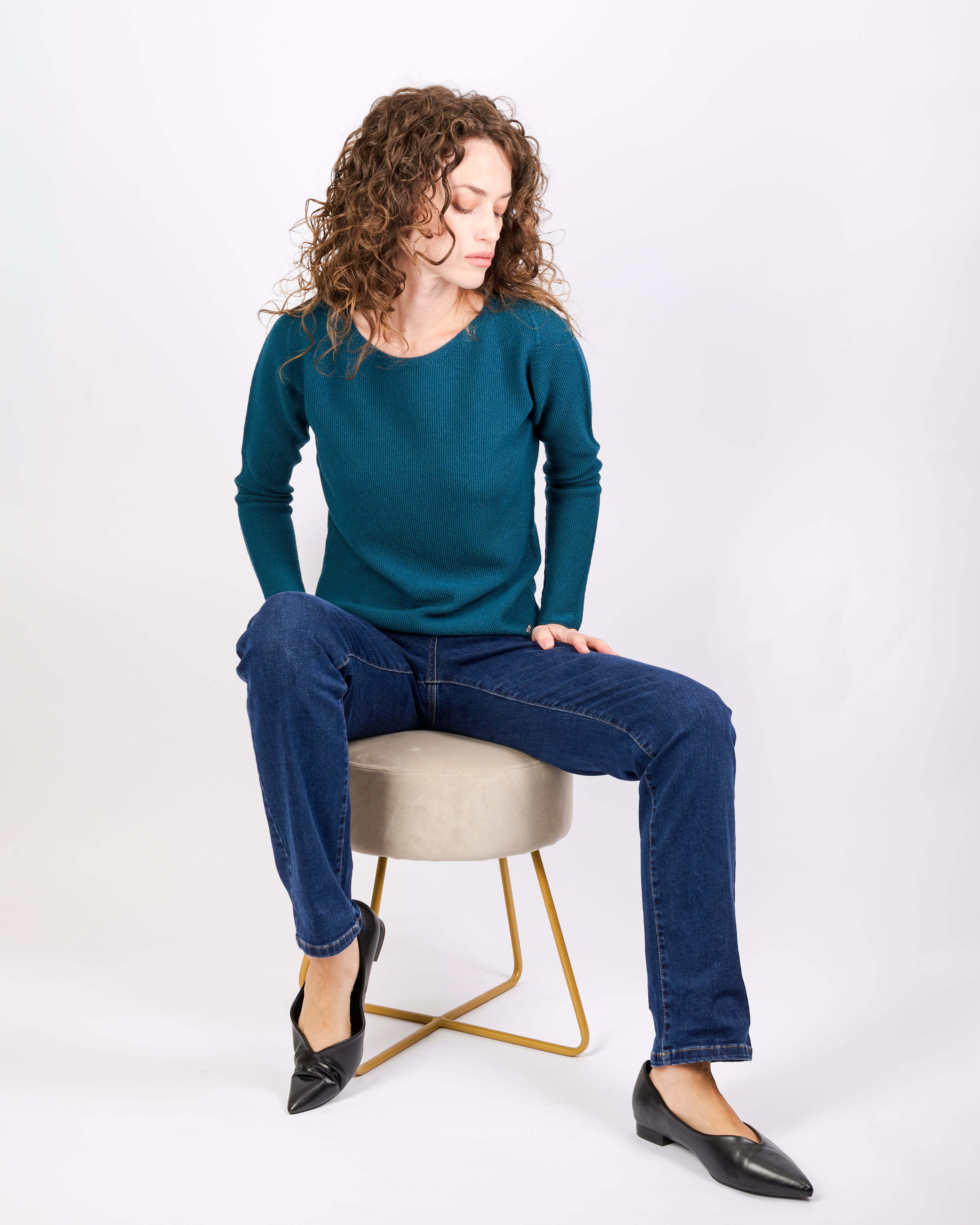 Maglia giro pura lana grana CHICCO RISO INV