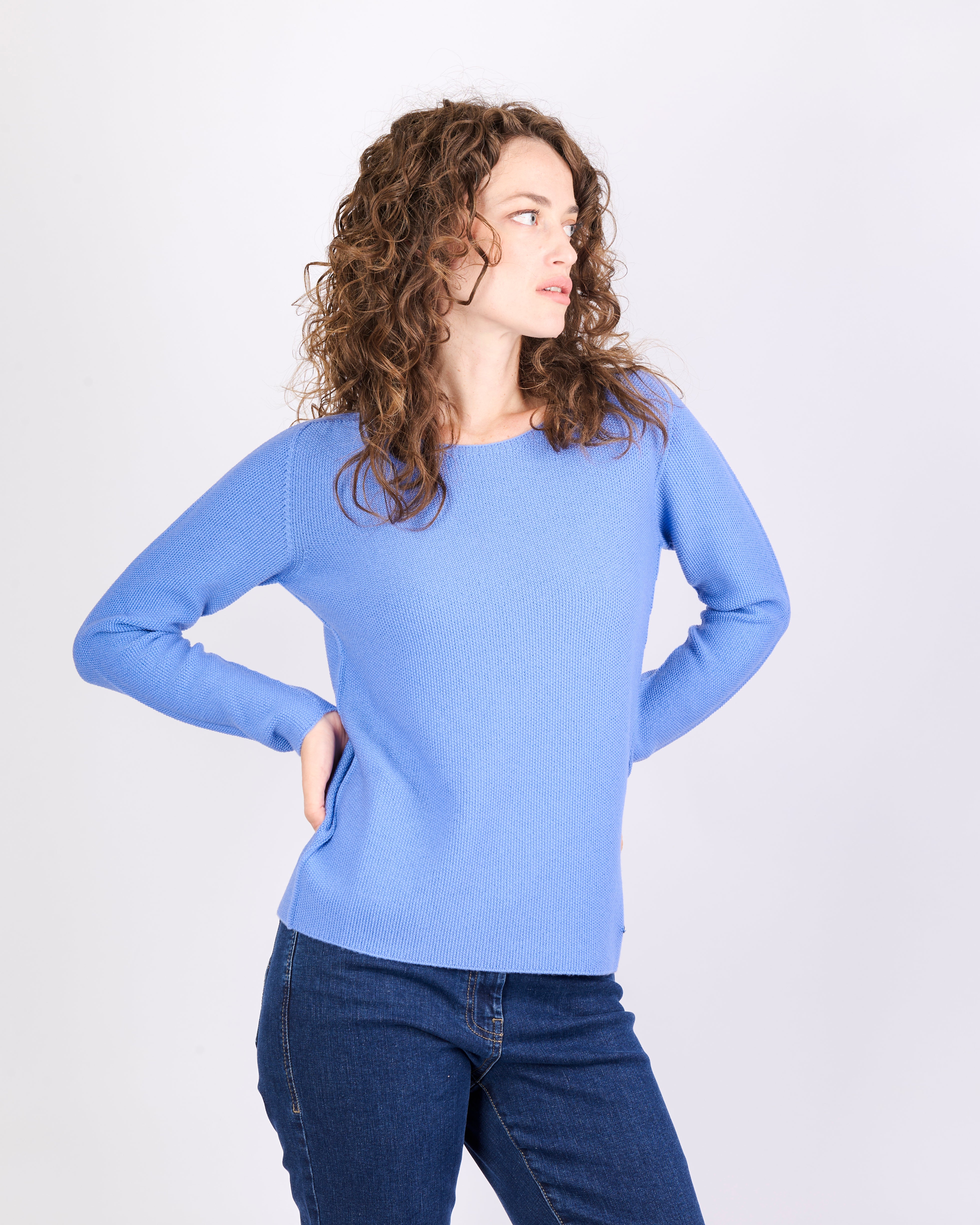 Maglia giro pura lana grana CHICCO RISO INV