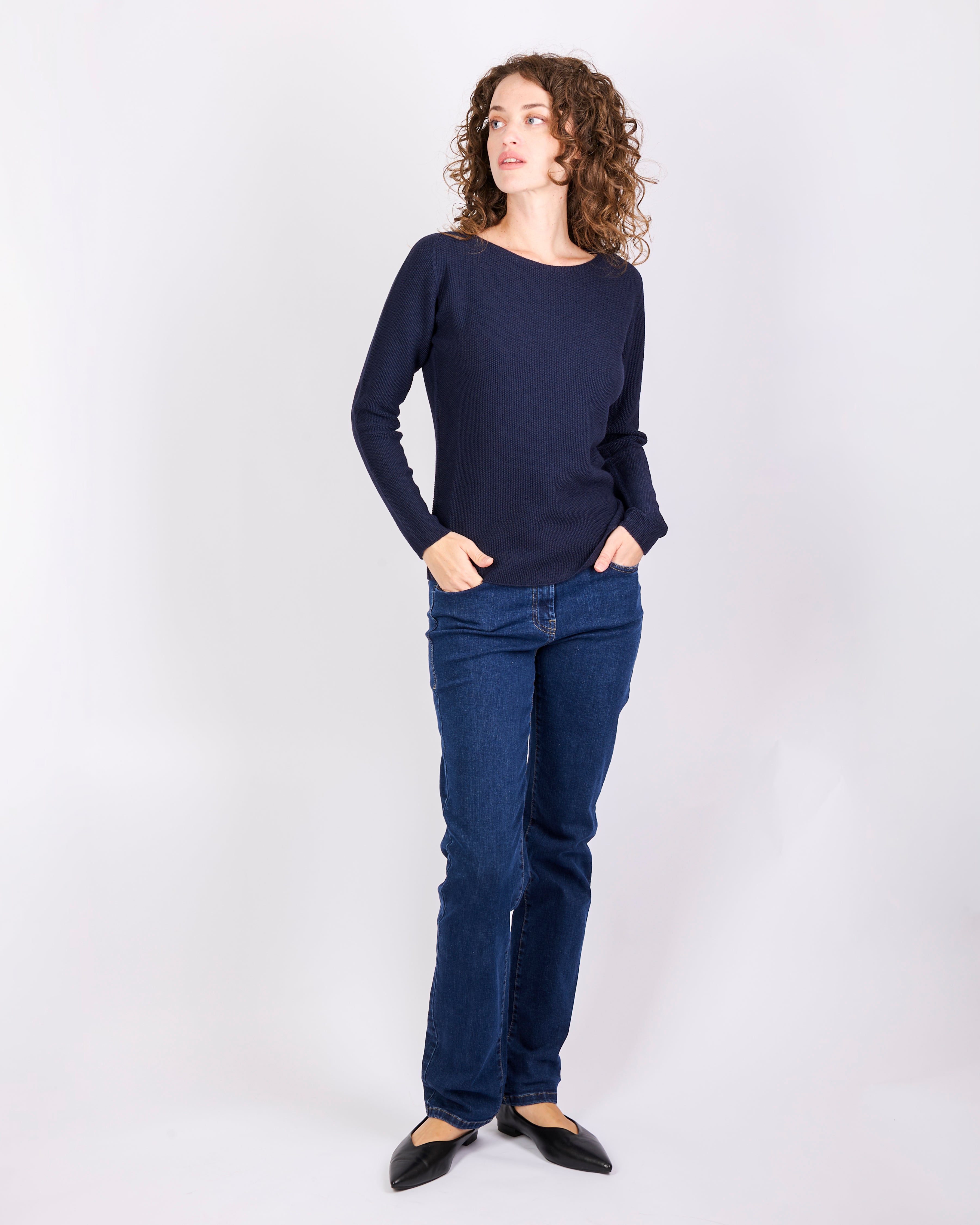 Maglia giro pura lana grana CHICCO RISO INV