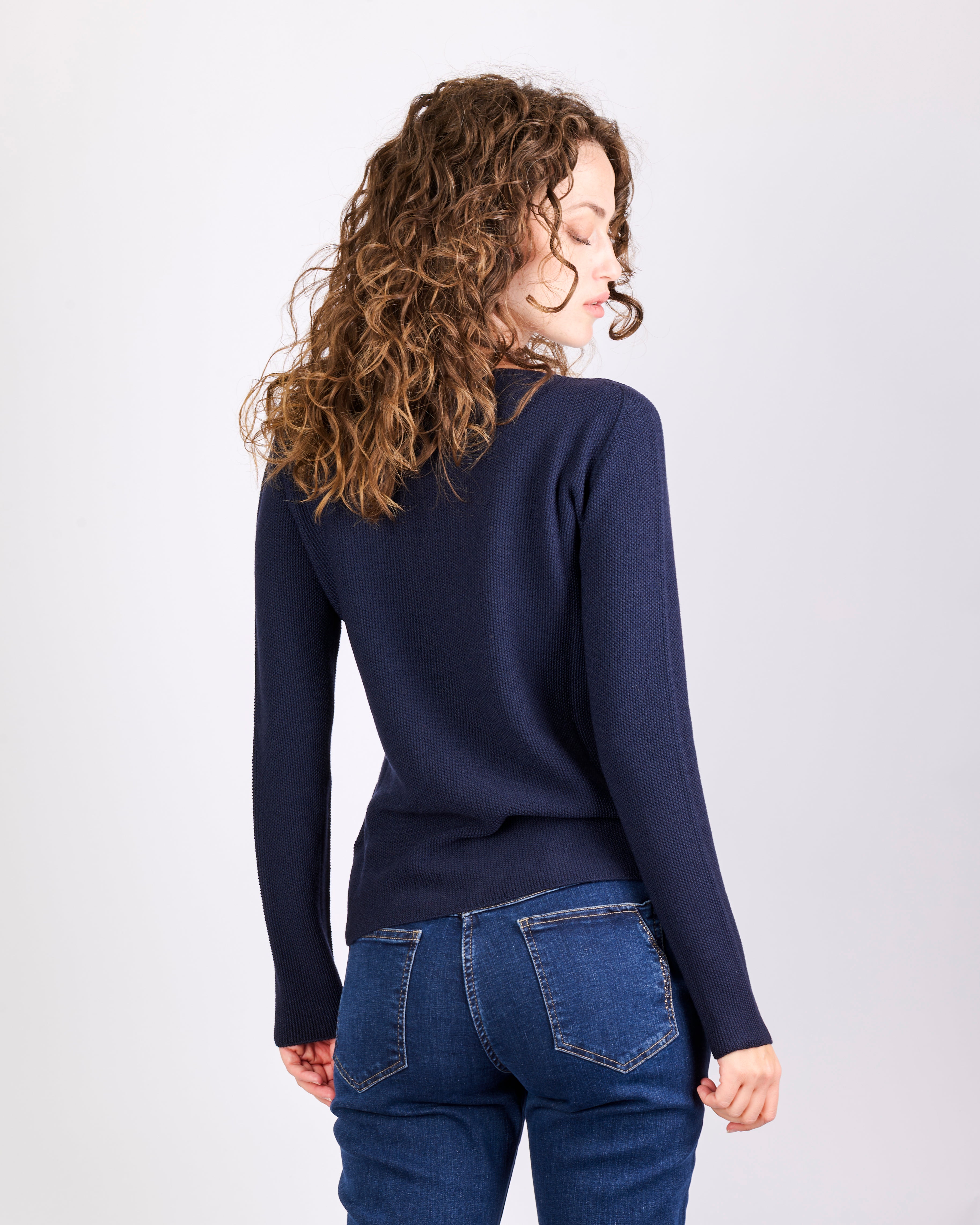 Maglia giro pura lana grana CHICCO RISO INV