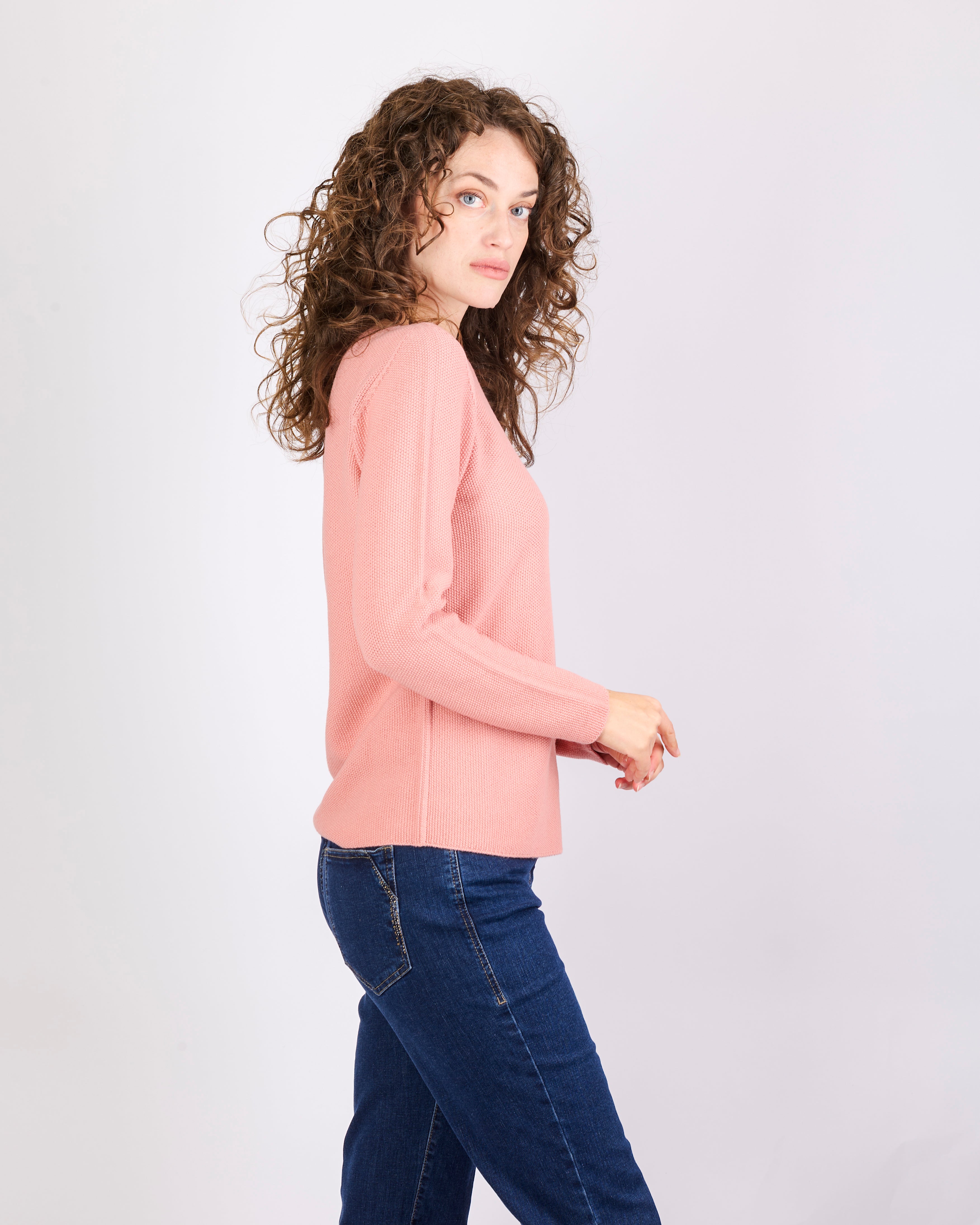 Maglia giro pura lana grana CHICCO RISO INV