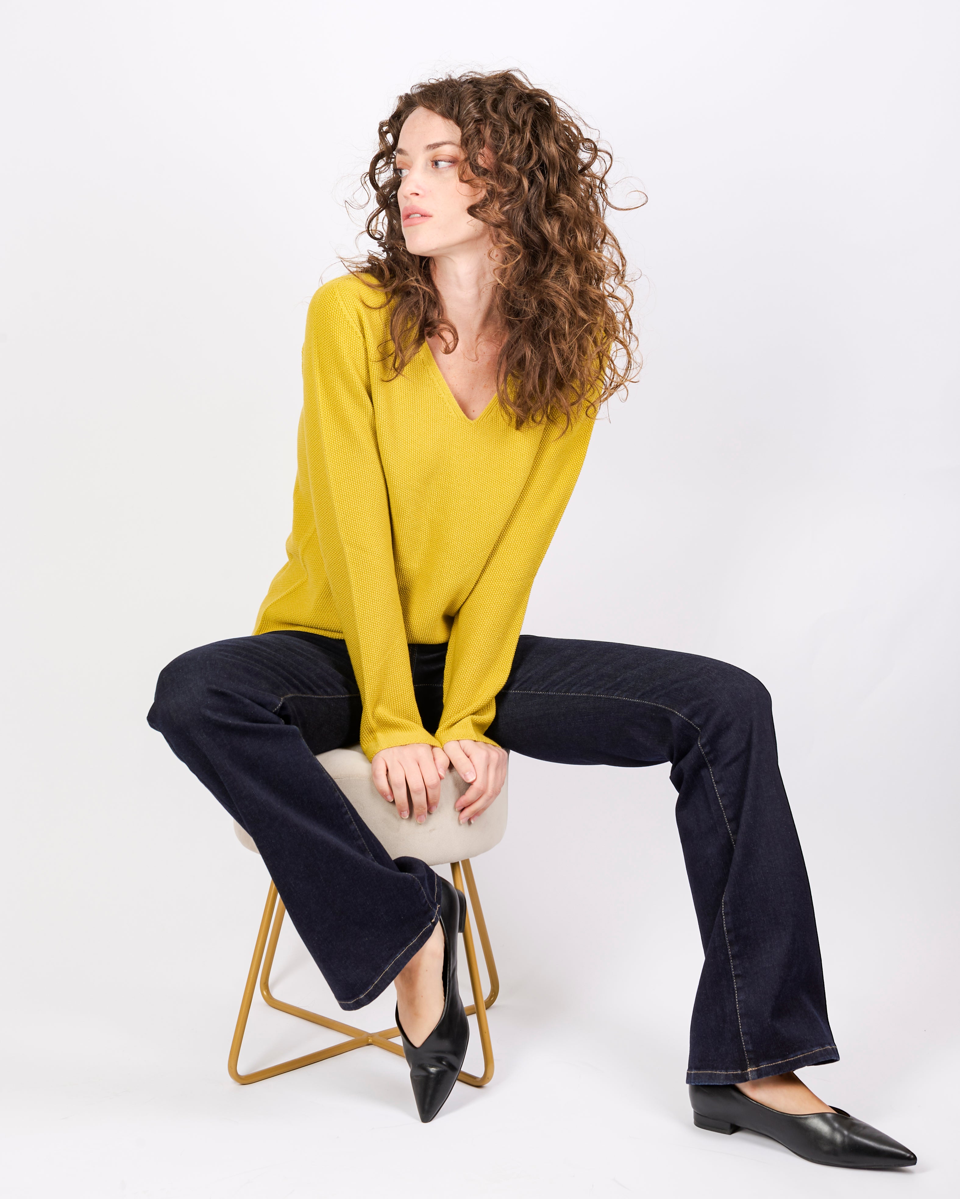 Maglia in pura lana merino CHICCO RISO V