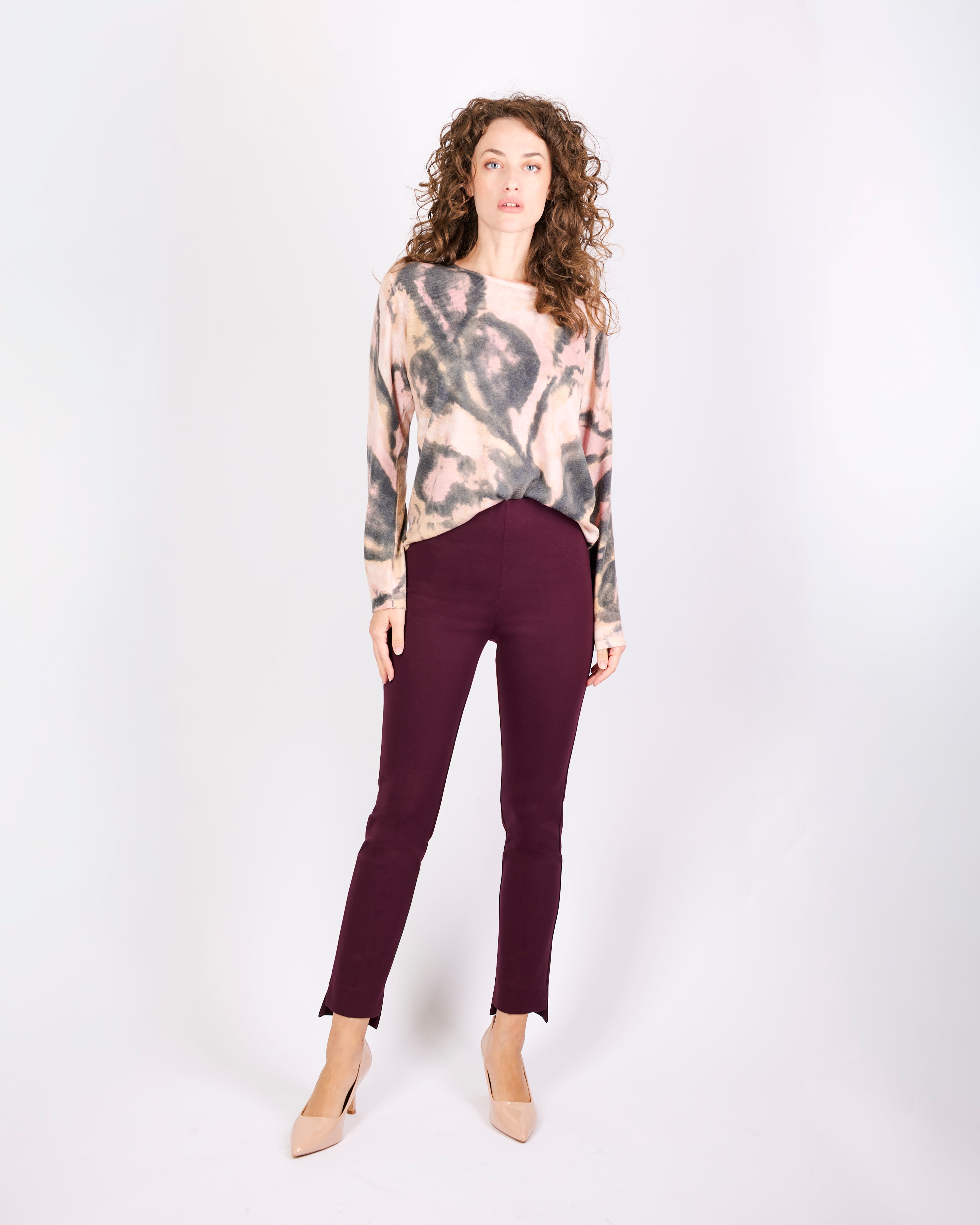 Girocollo stampa foglie 7860