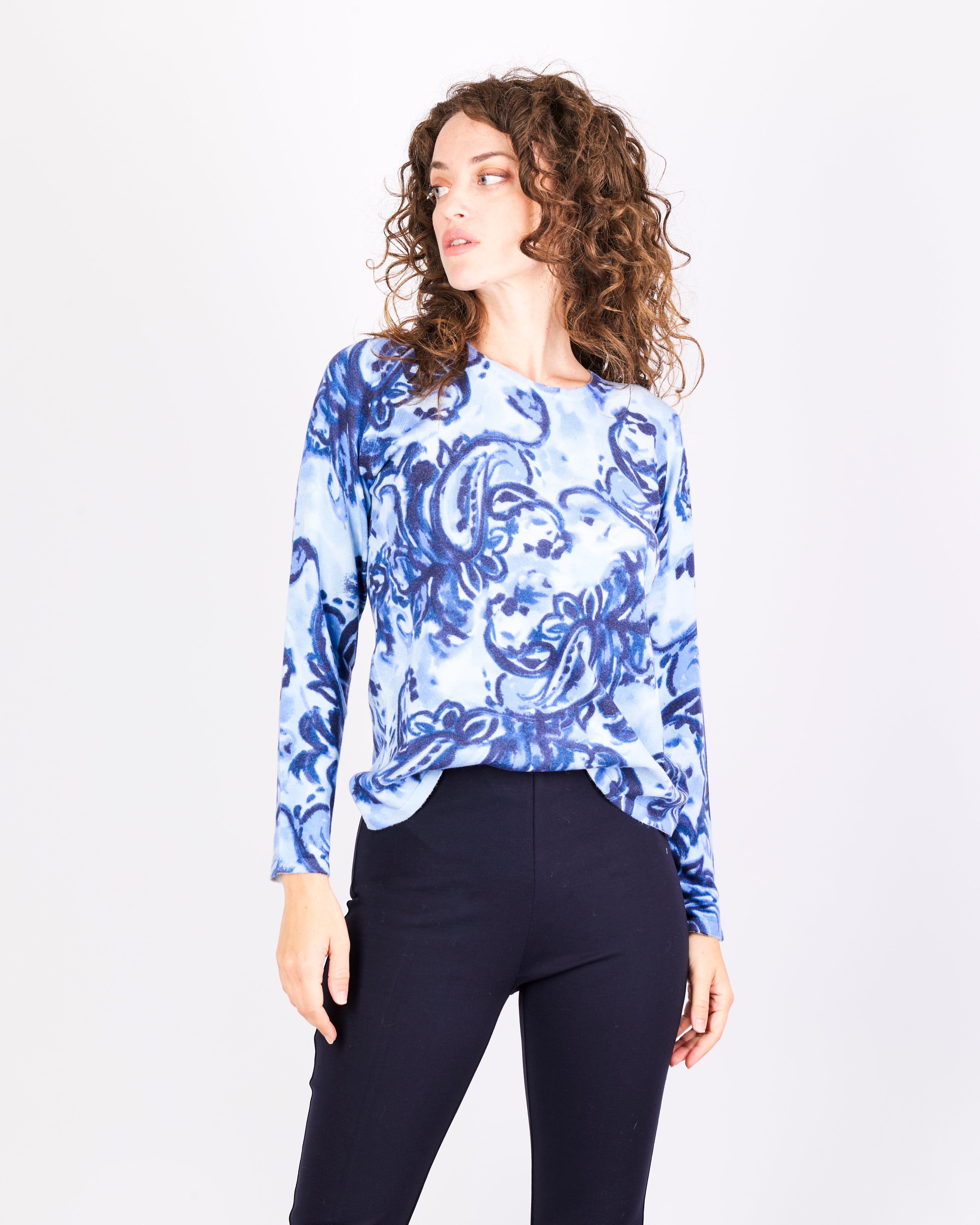 Girocollo stampa cachemire 7865