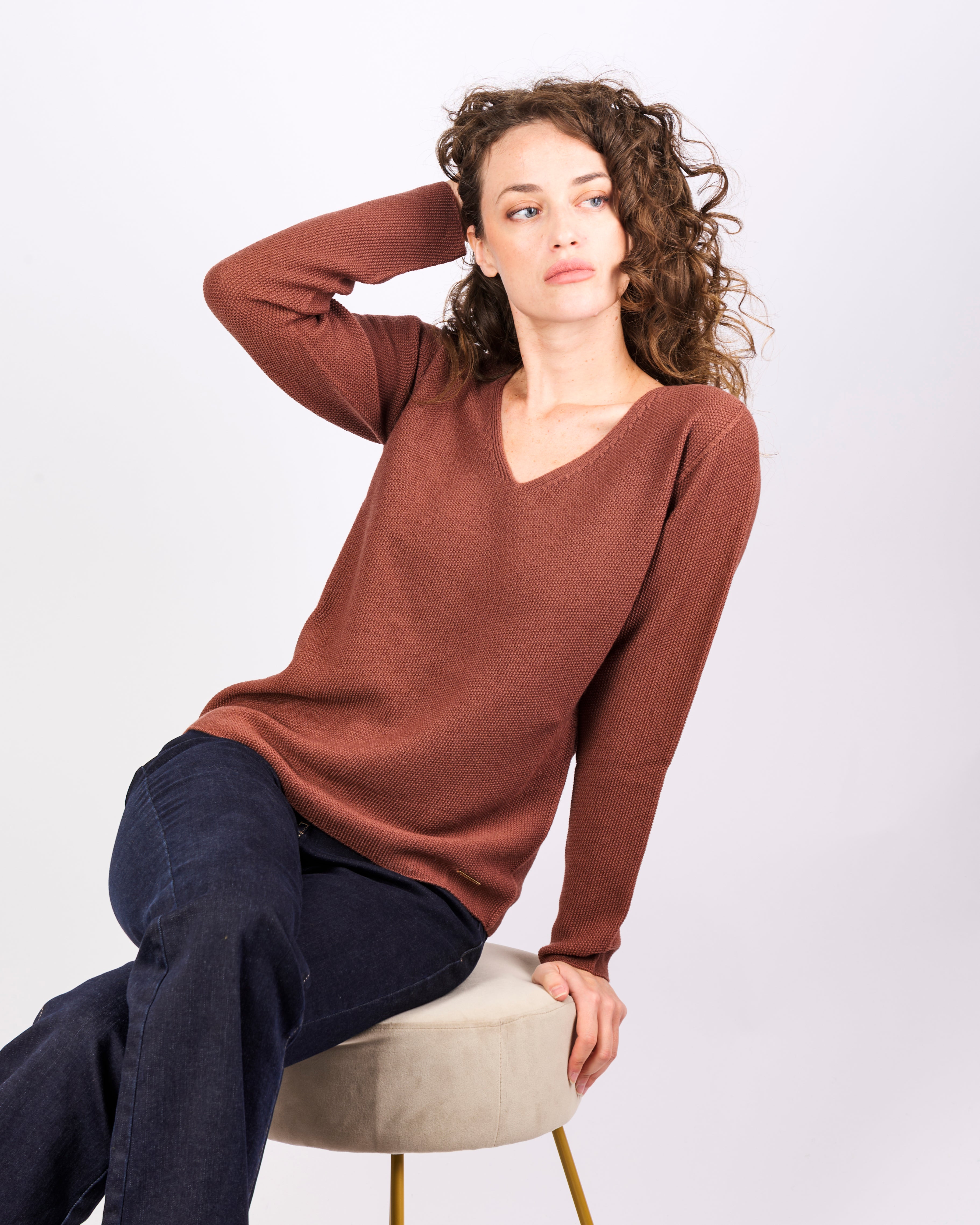 Maglia in pura lana merino CHICCO RISO V