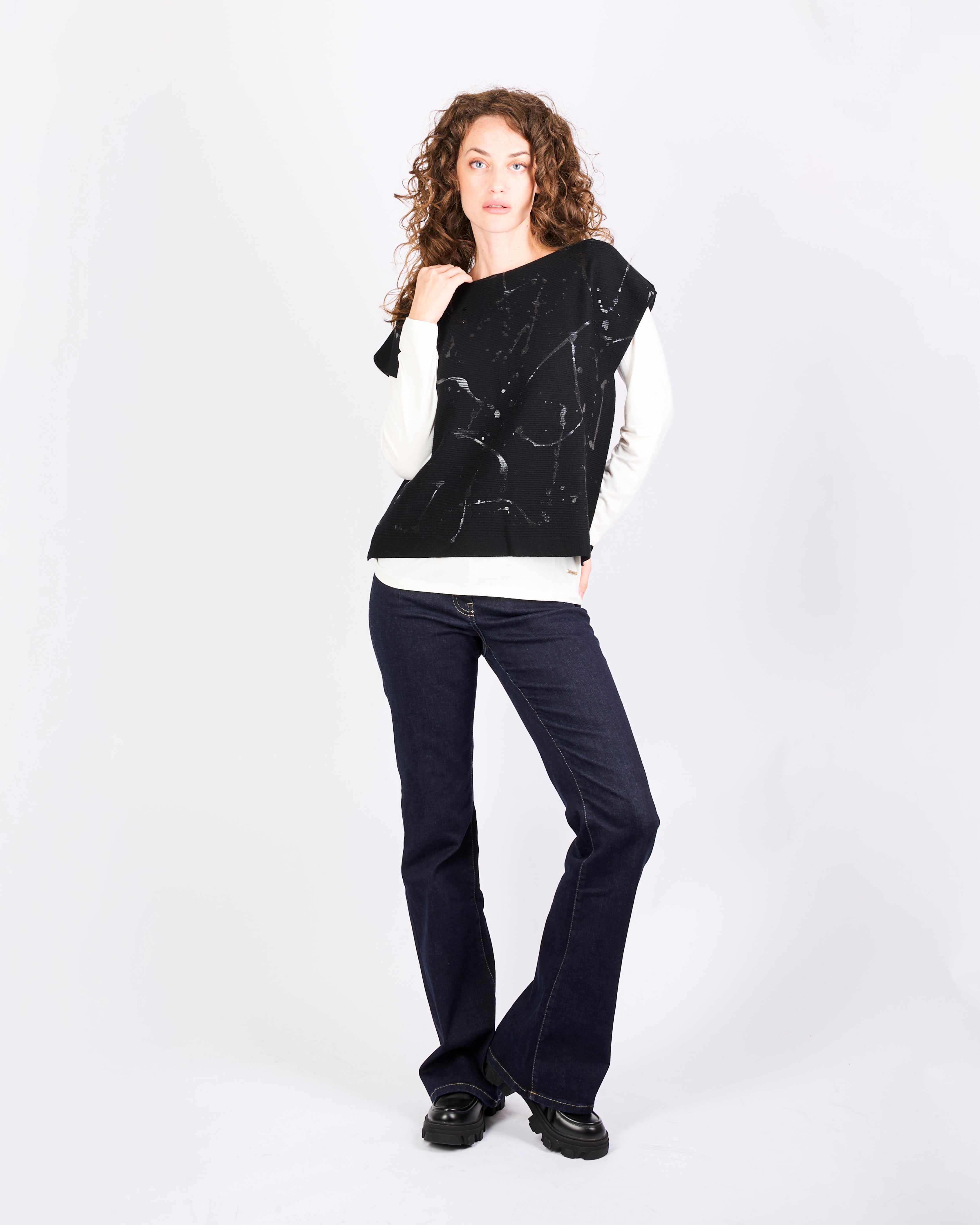 Maglia pura lana links stampa CL2206/ST