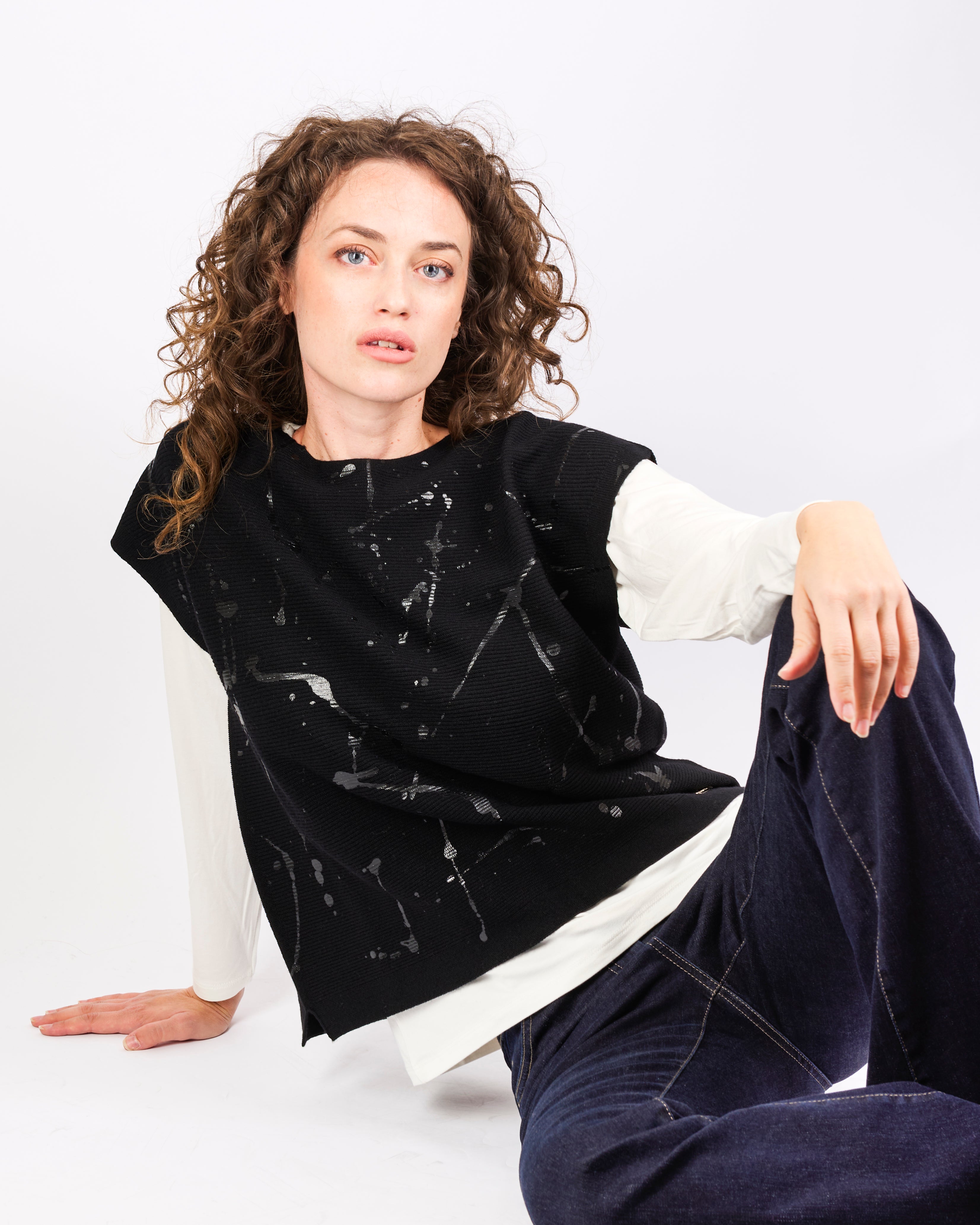 Maglia pura lana links stampa CL2206/ST