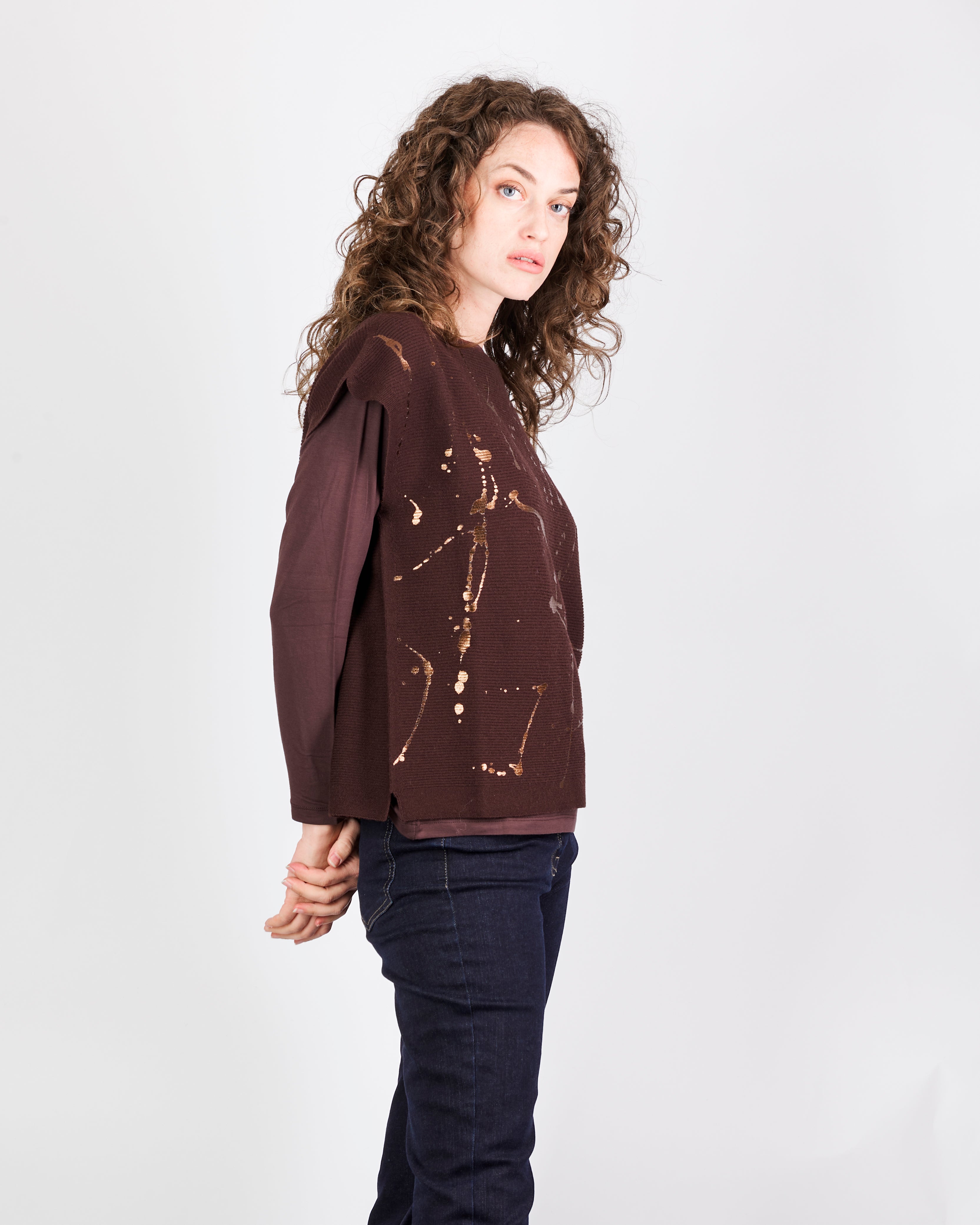 Maglia pura lana links stampa CL2206/ST