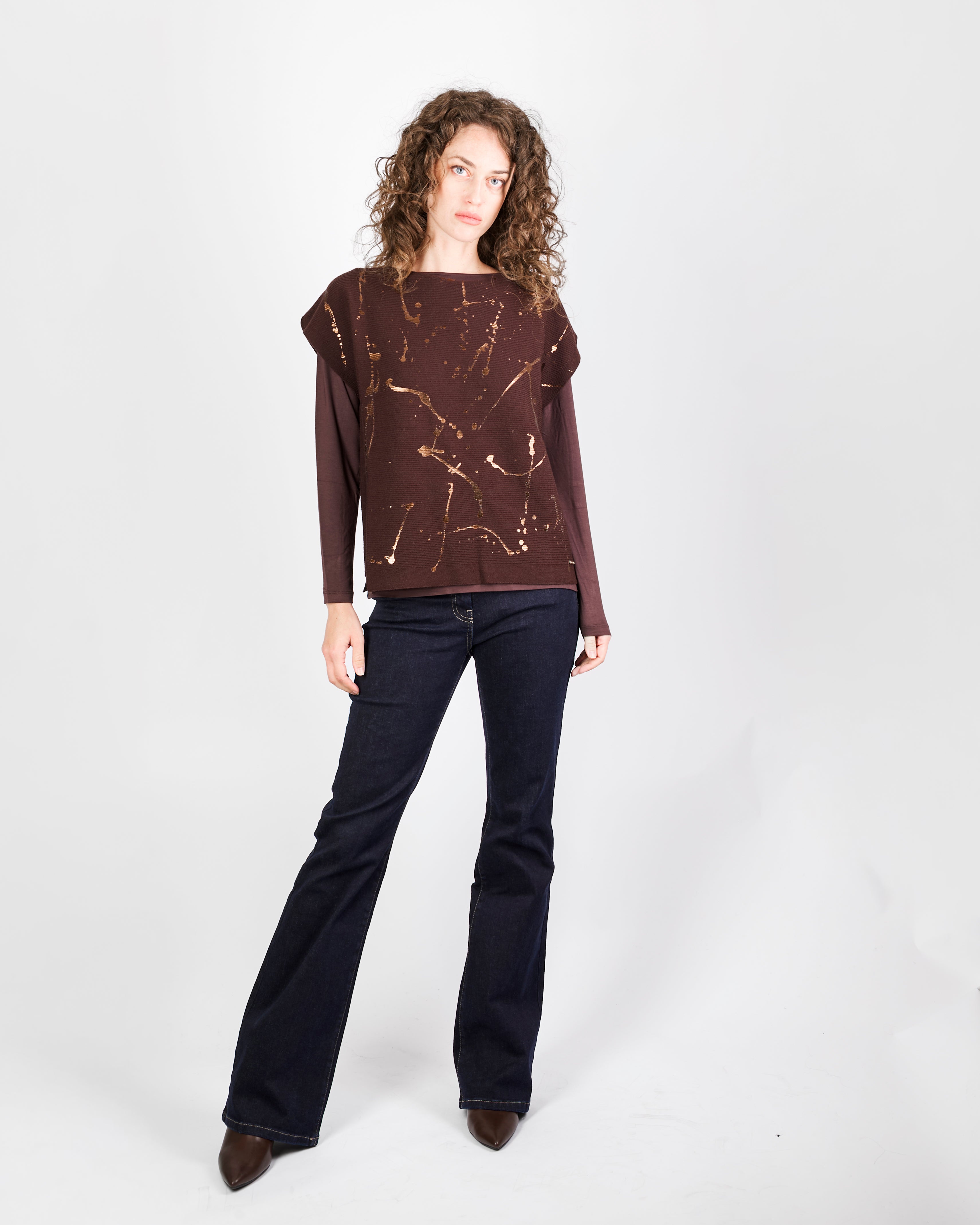 Maglia pura lana links stampa CL2206/ST