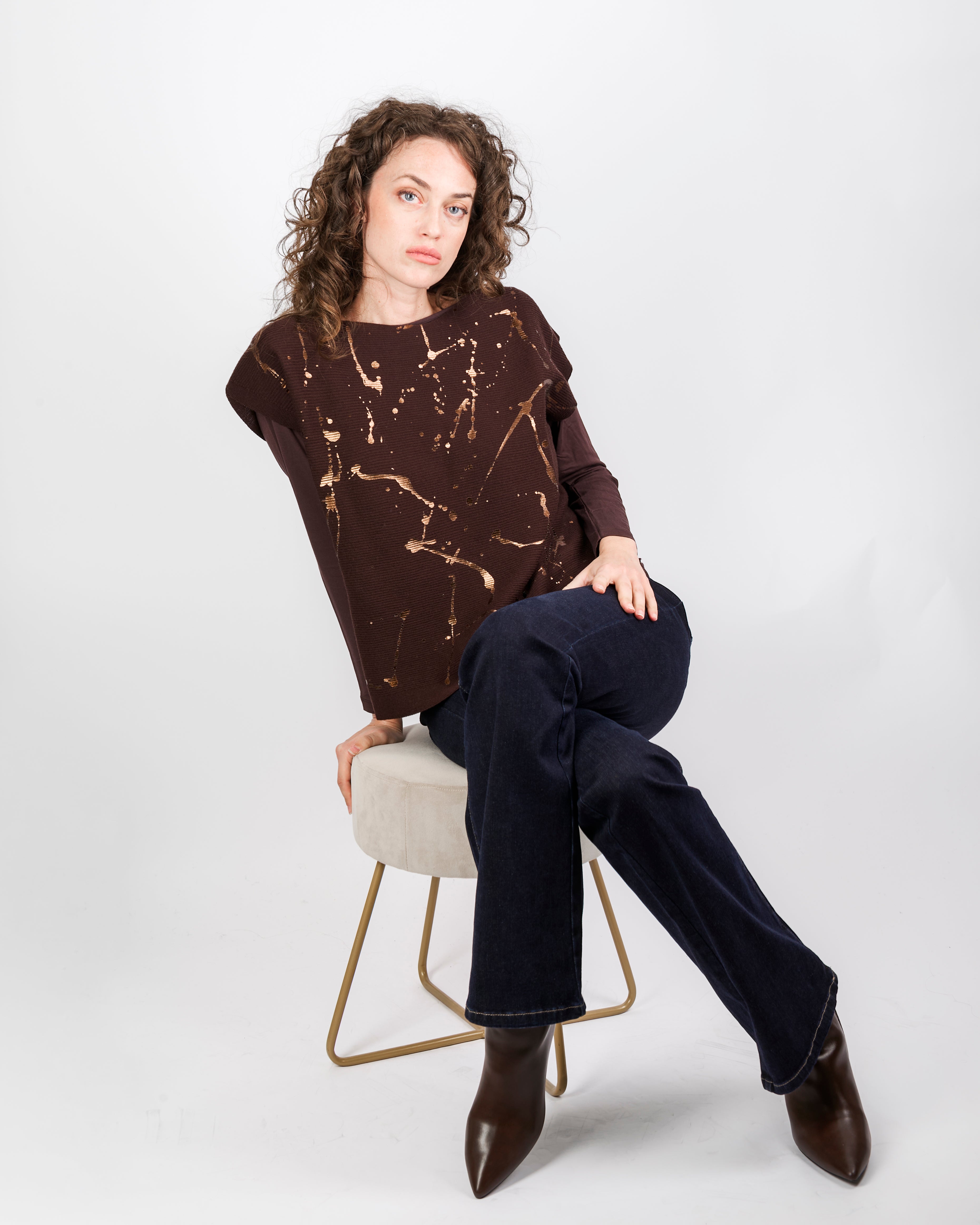 Maglia pura lana links stampa CL2206/ST