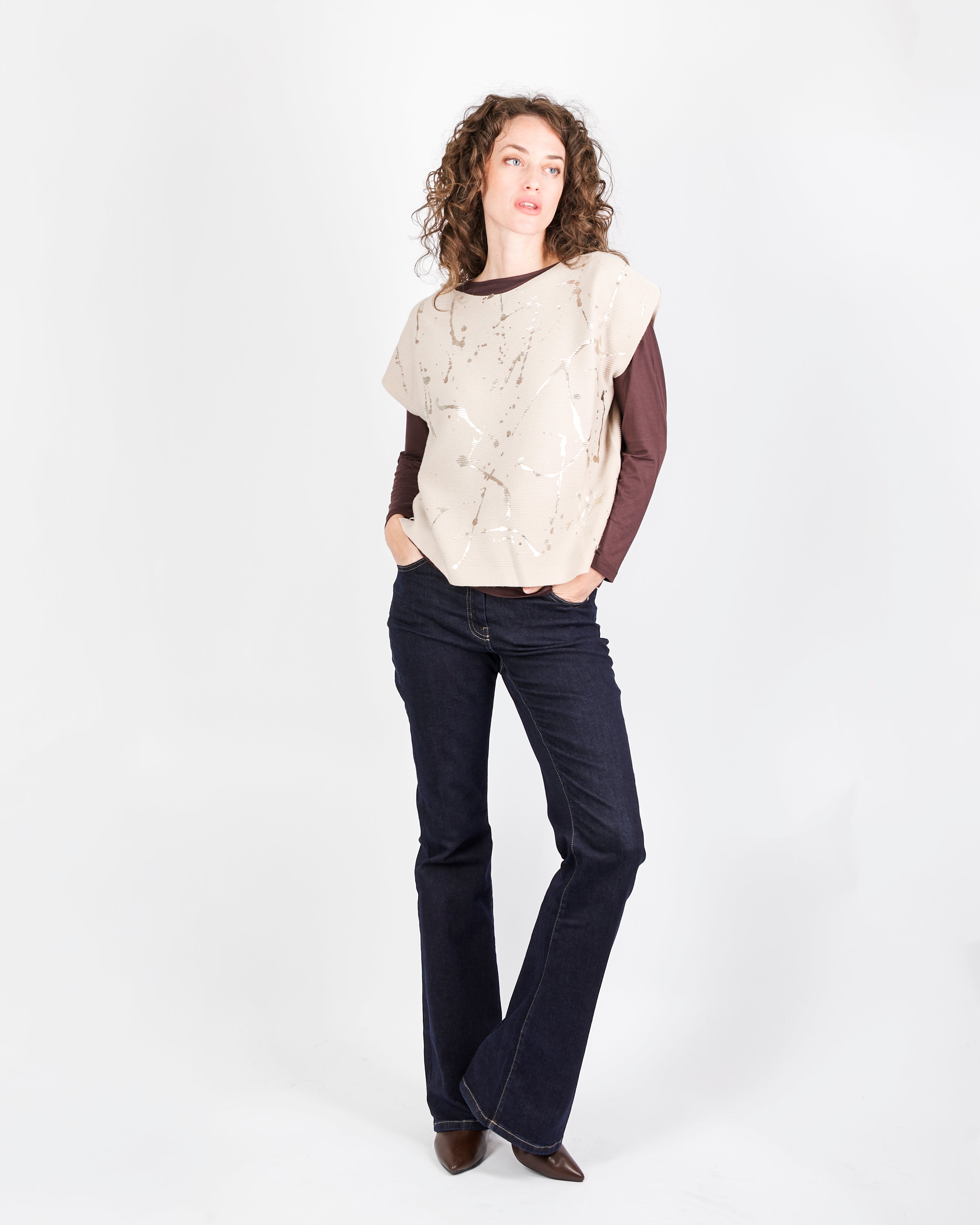 Maglia pura lana links stampa CL2206/ST