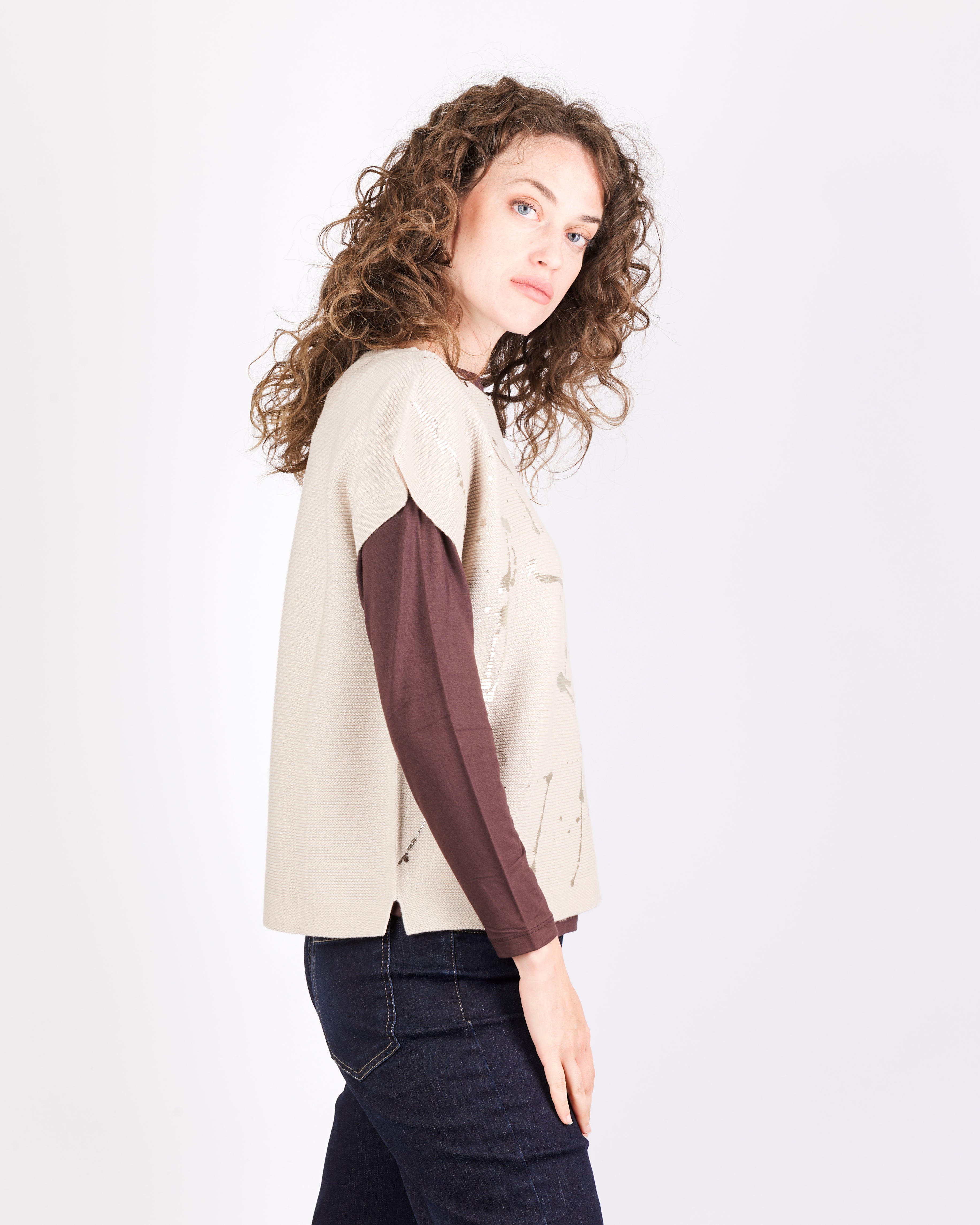 Maglia pura lana links stampa CL2206/ST