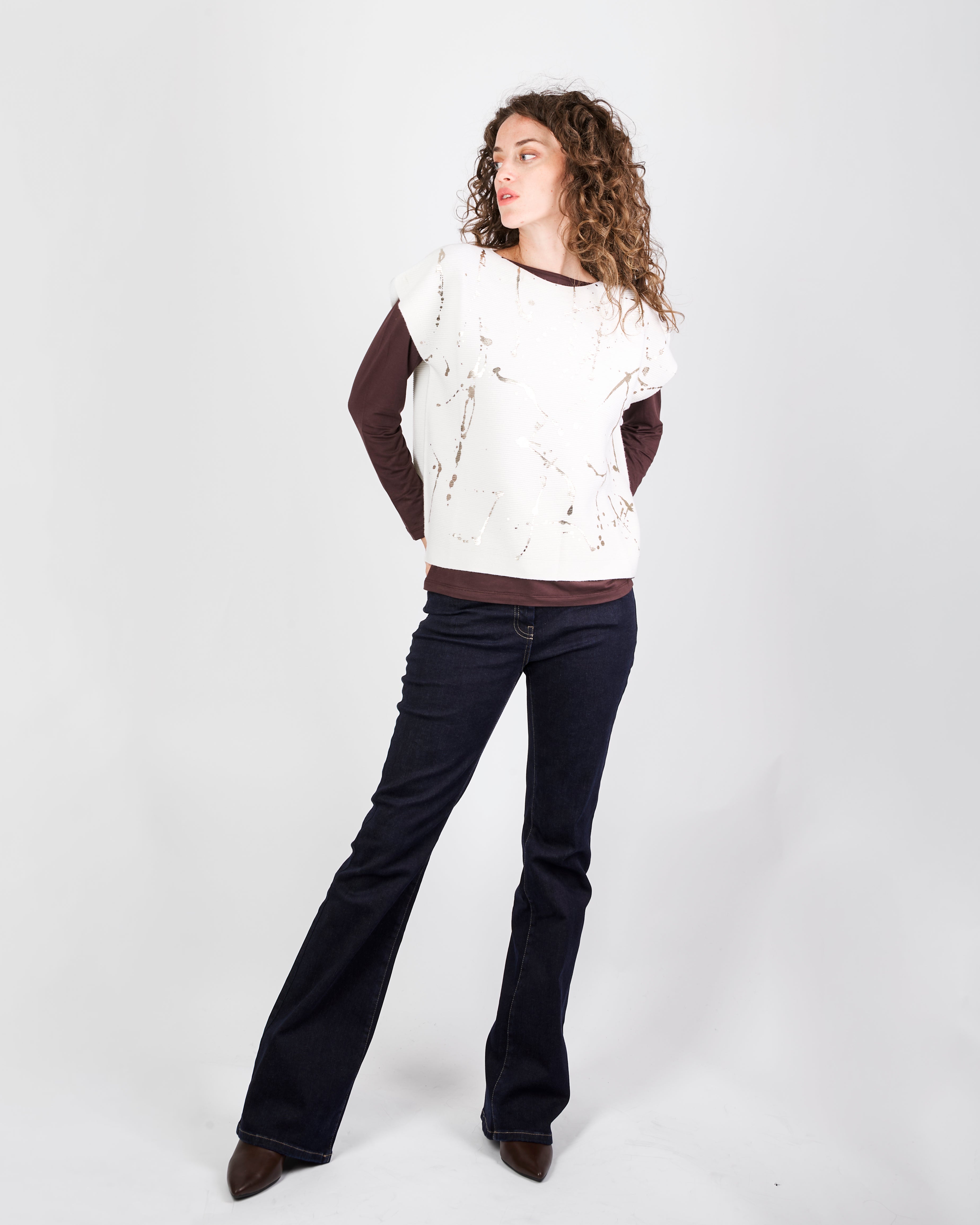 Maglia pura lana links stampa CL2206/ST