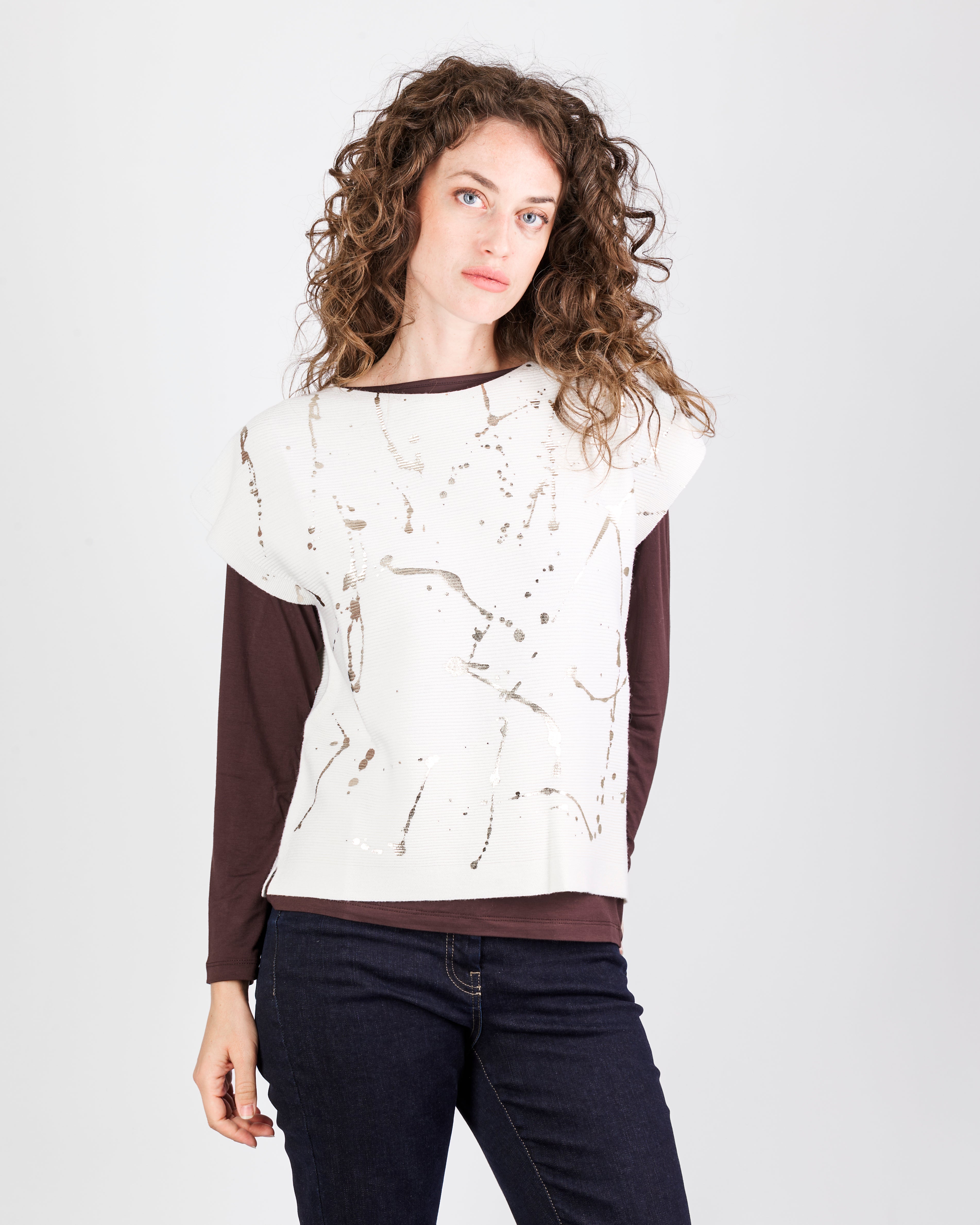 Maglia pura lana links stampa CL2206/ST