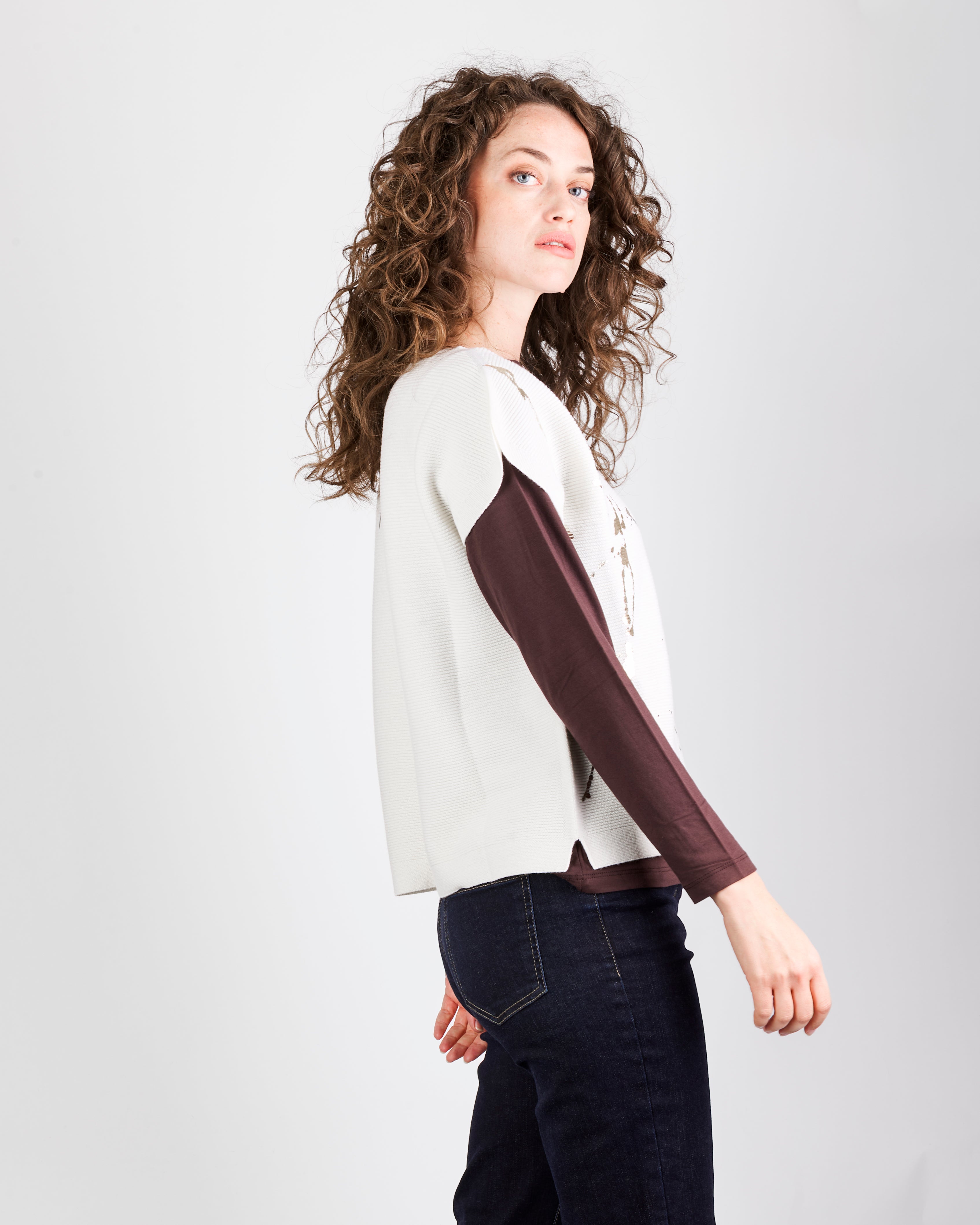 Maglia pura lana links stampa CL2206/ST