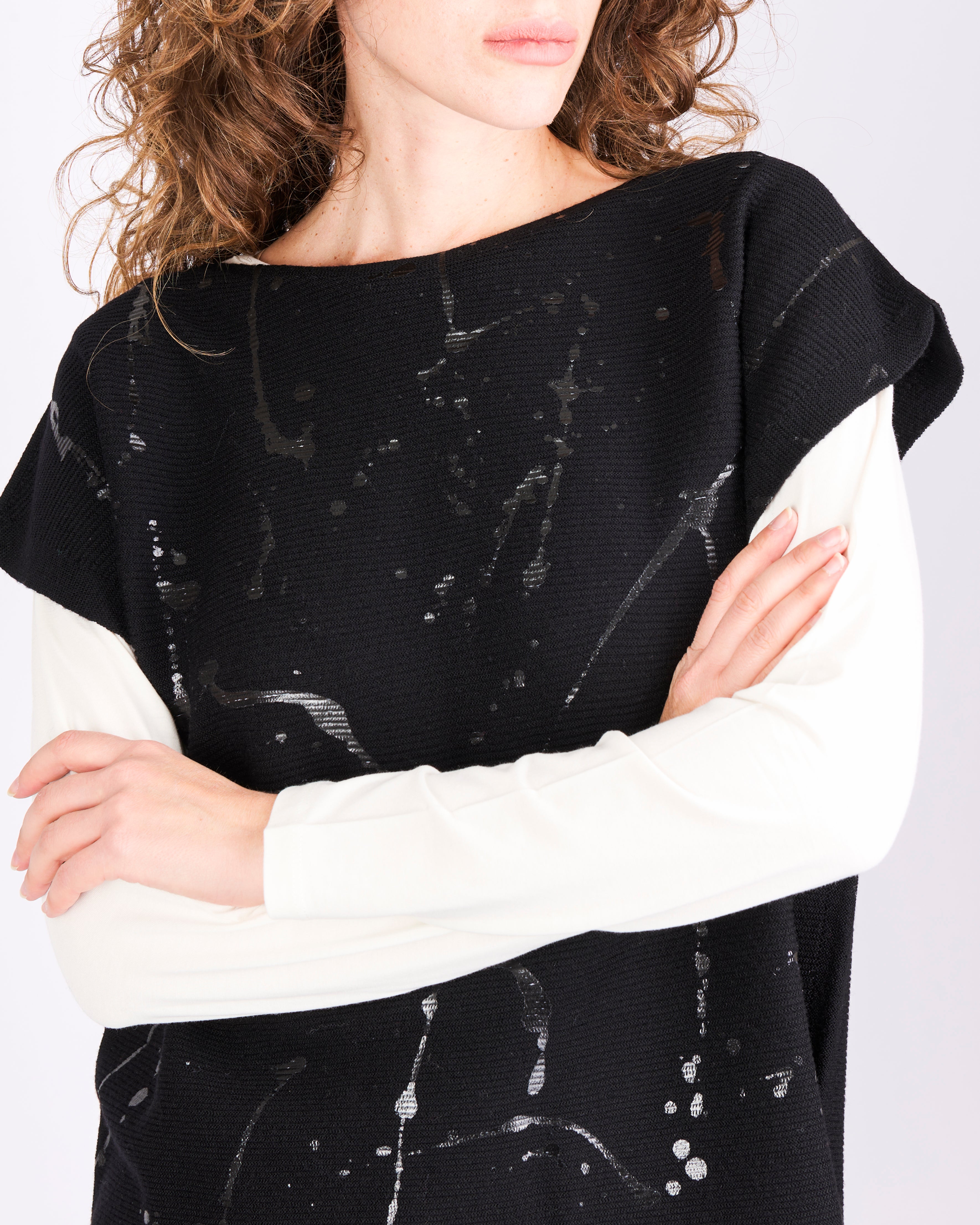 Maglia pura lana links stampa CL2206/ST