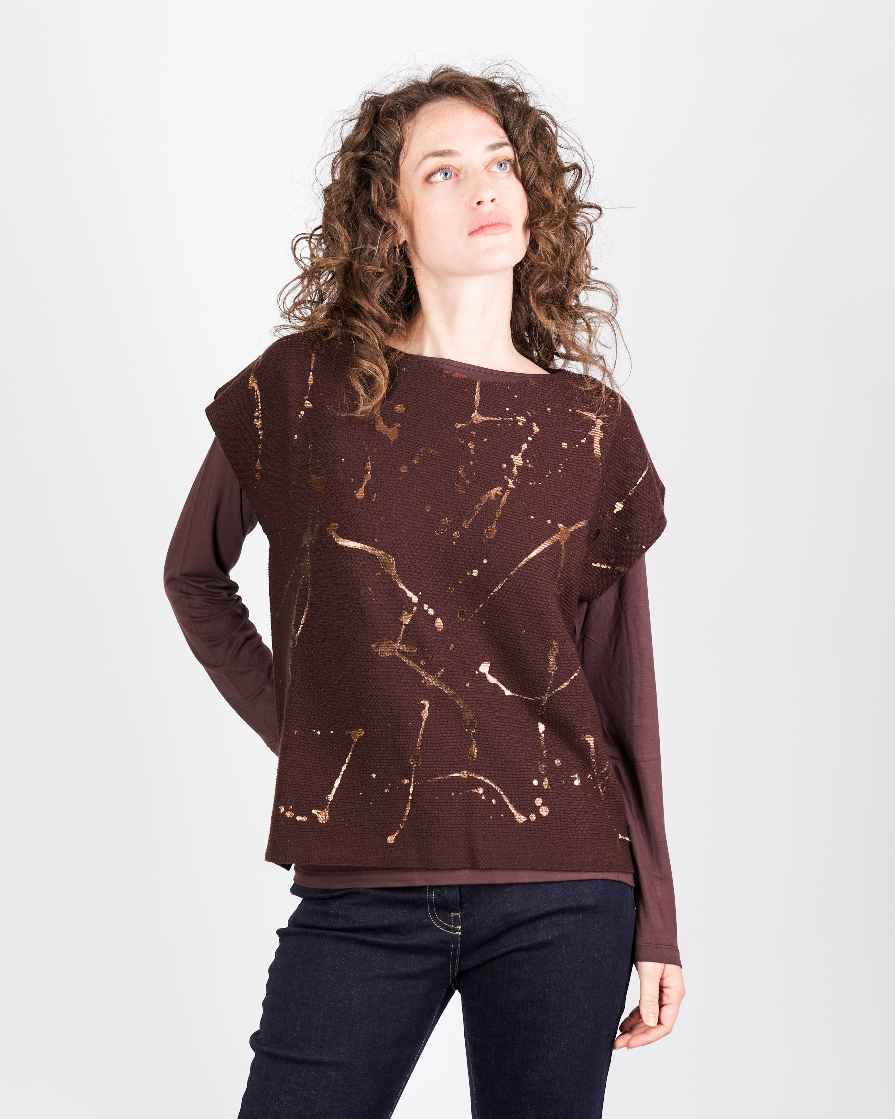 Maglia pura lana links stampa CL2206/ST