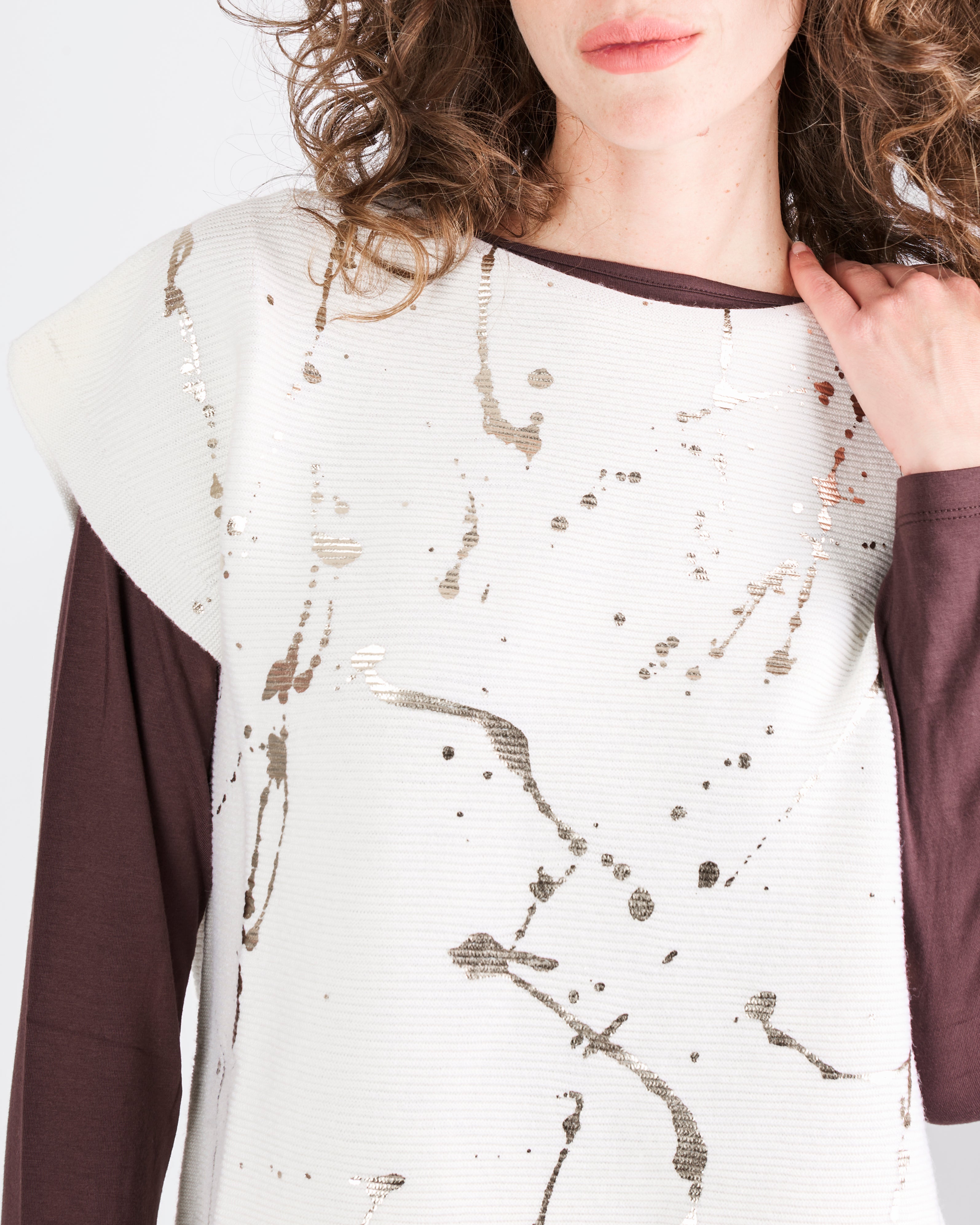 Maglia pura lana links stampa CL2206/ST