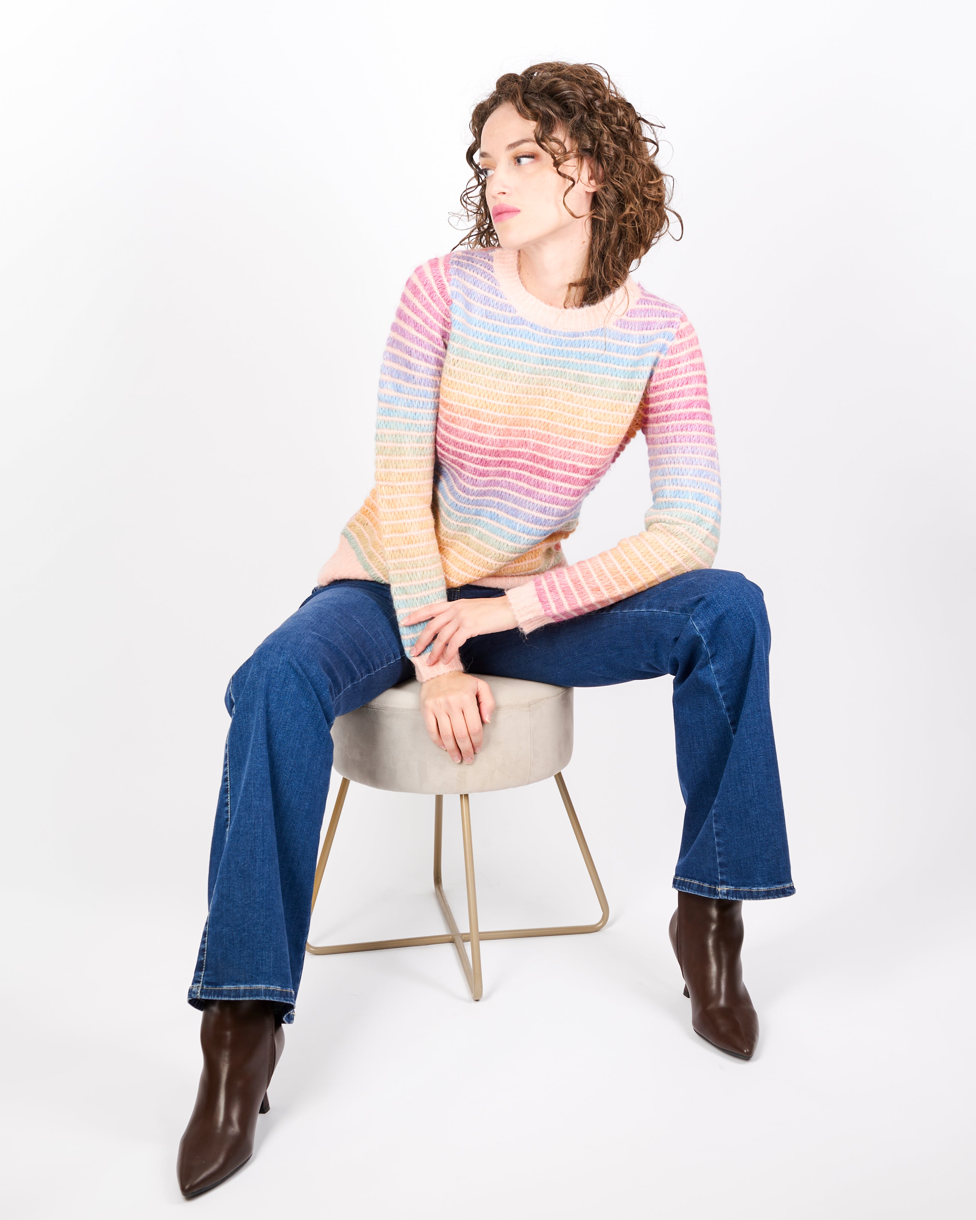 Maglia giro punto micro fluttuante 5462