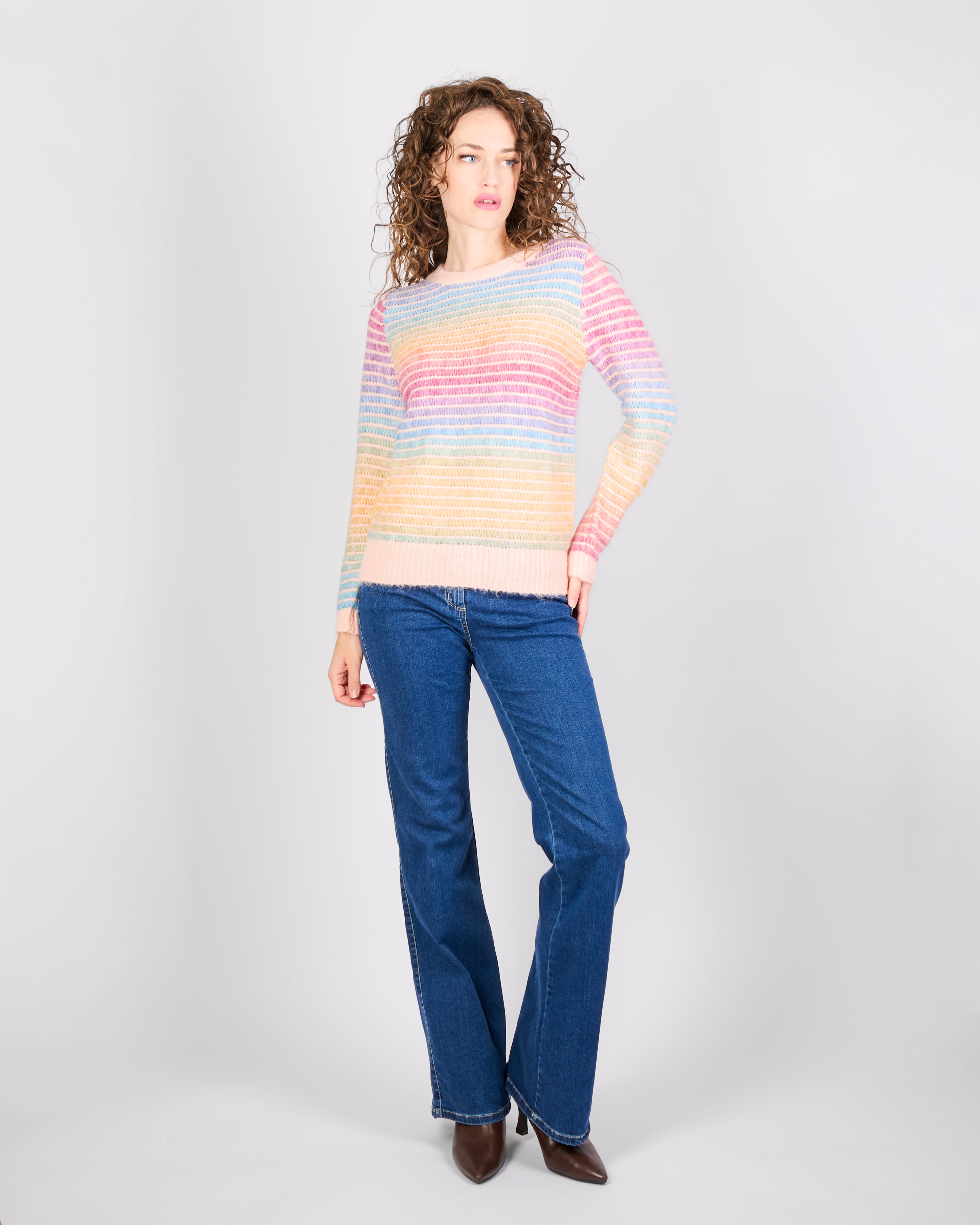 Maglia giro punto micro fluttuante 5462