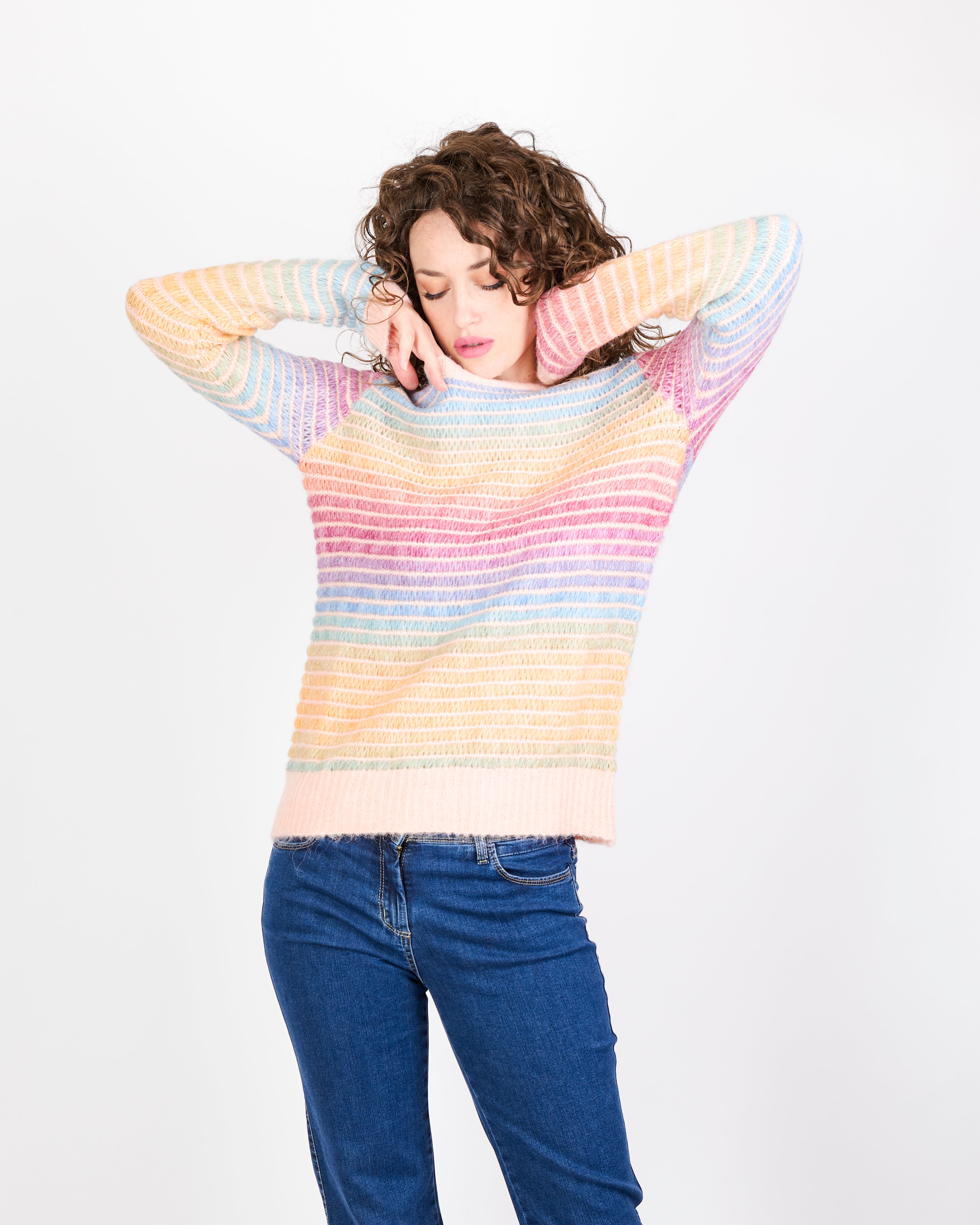 Maglia giro punto micro fluttuante 5462