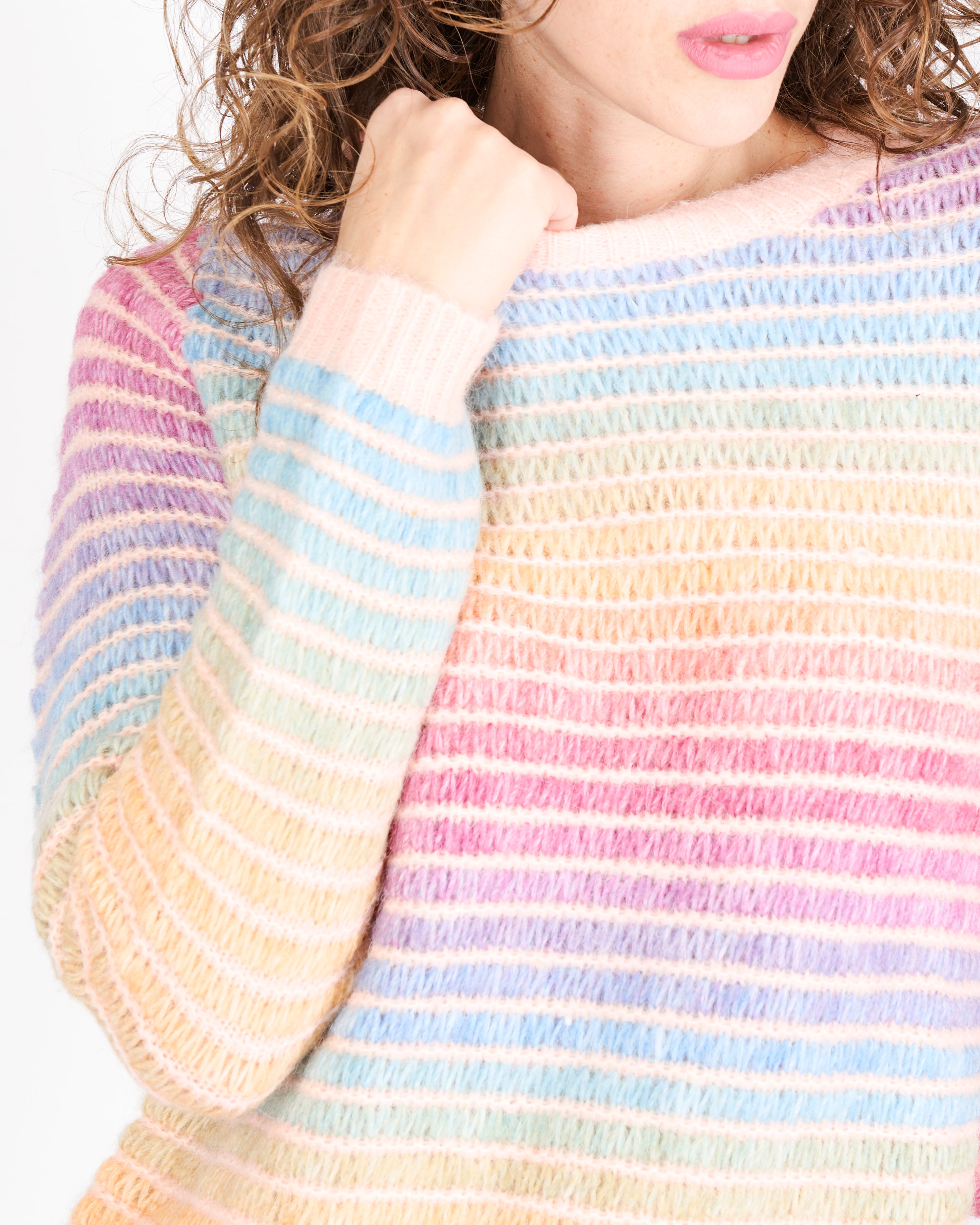 Maglia giro punto micro fluttuante 5462