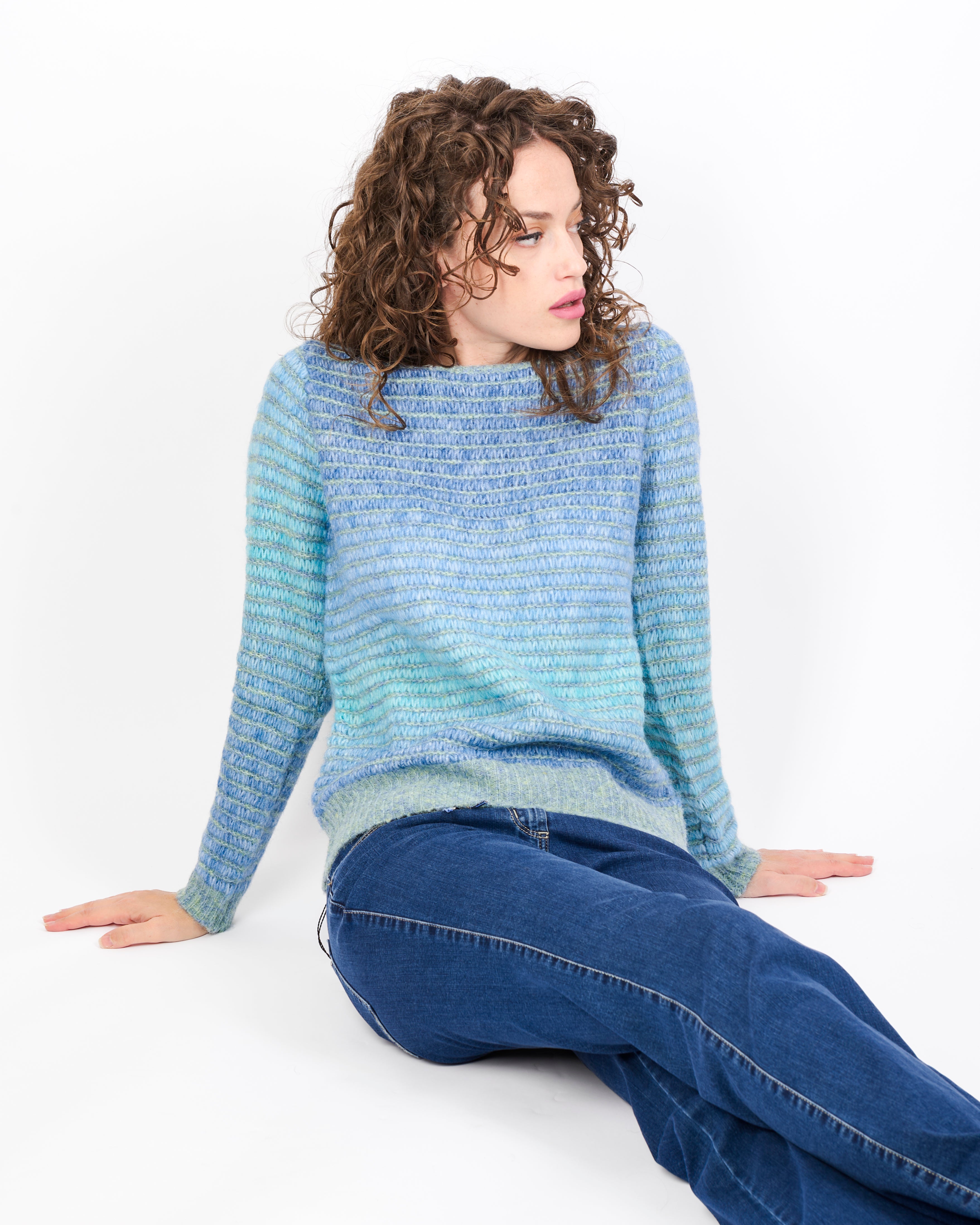 Maglia giro punto micro fluttuante 5462