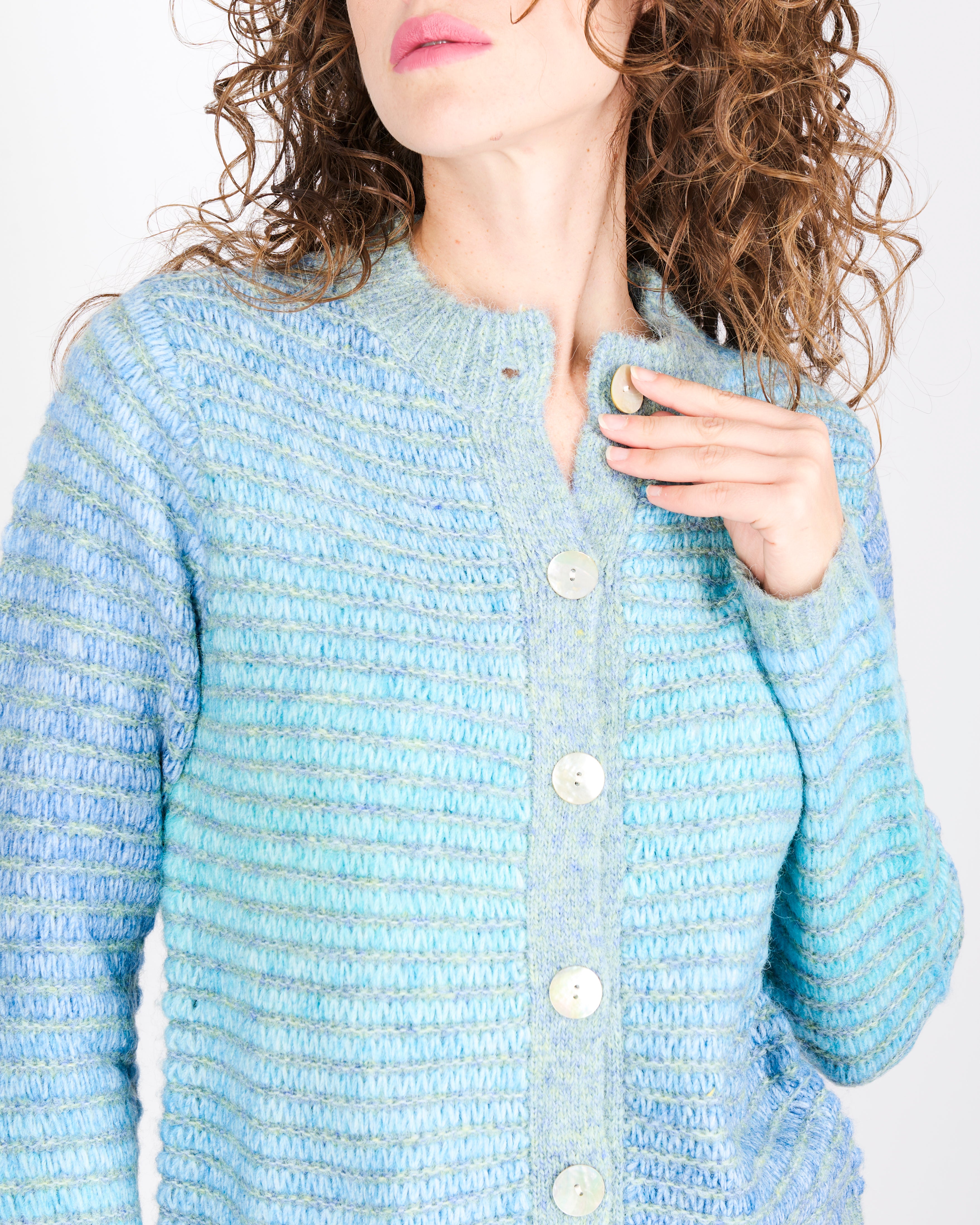 Maglia aperta bottoni punto micro 5461