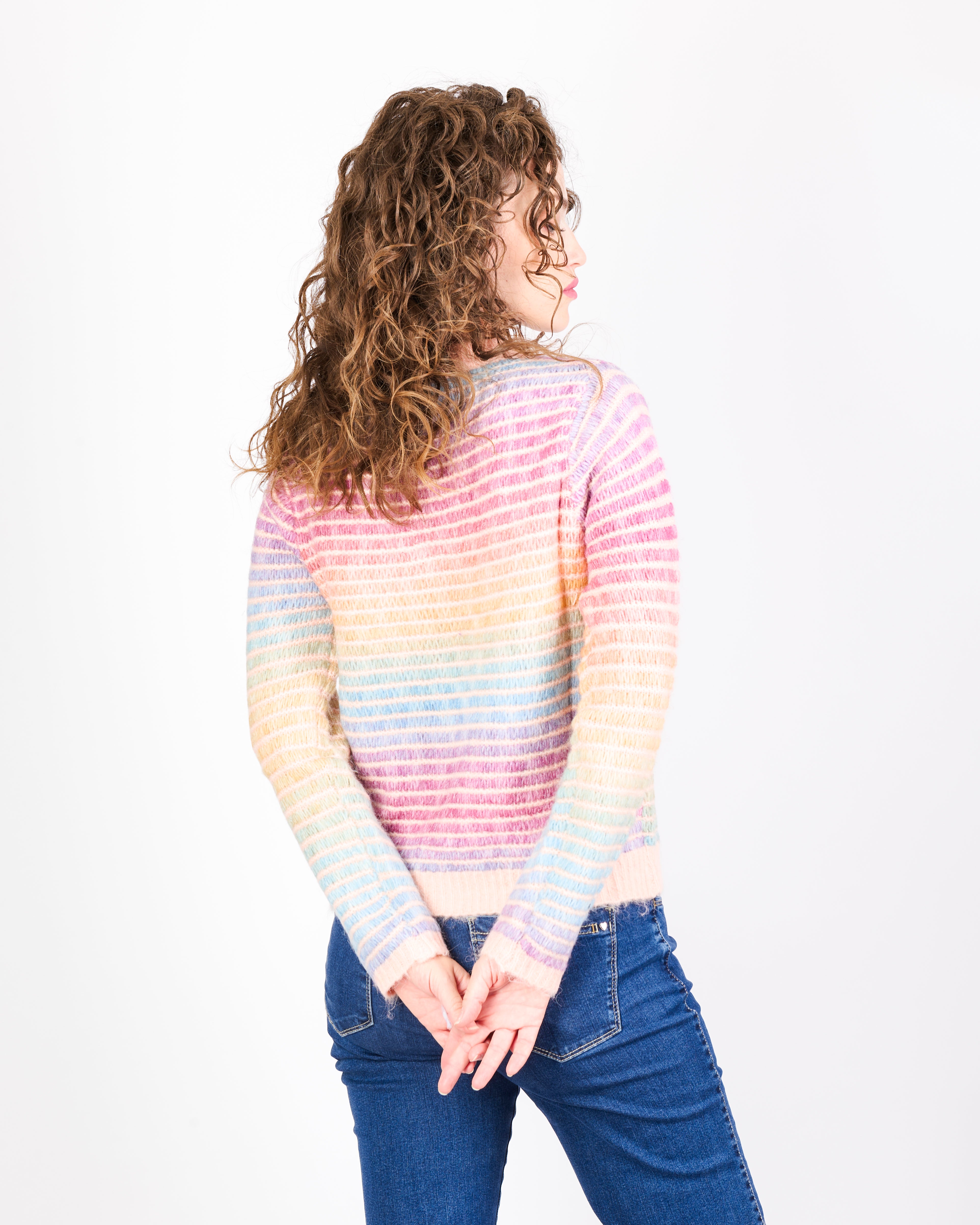 Maglia aperta bottoni punto micro 5461