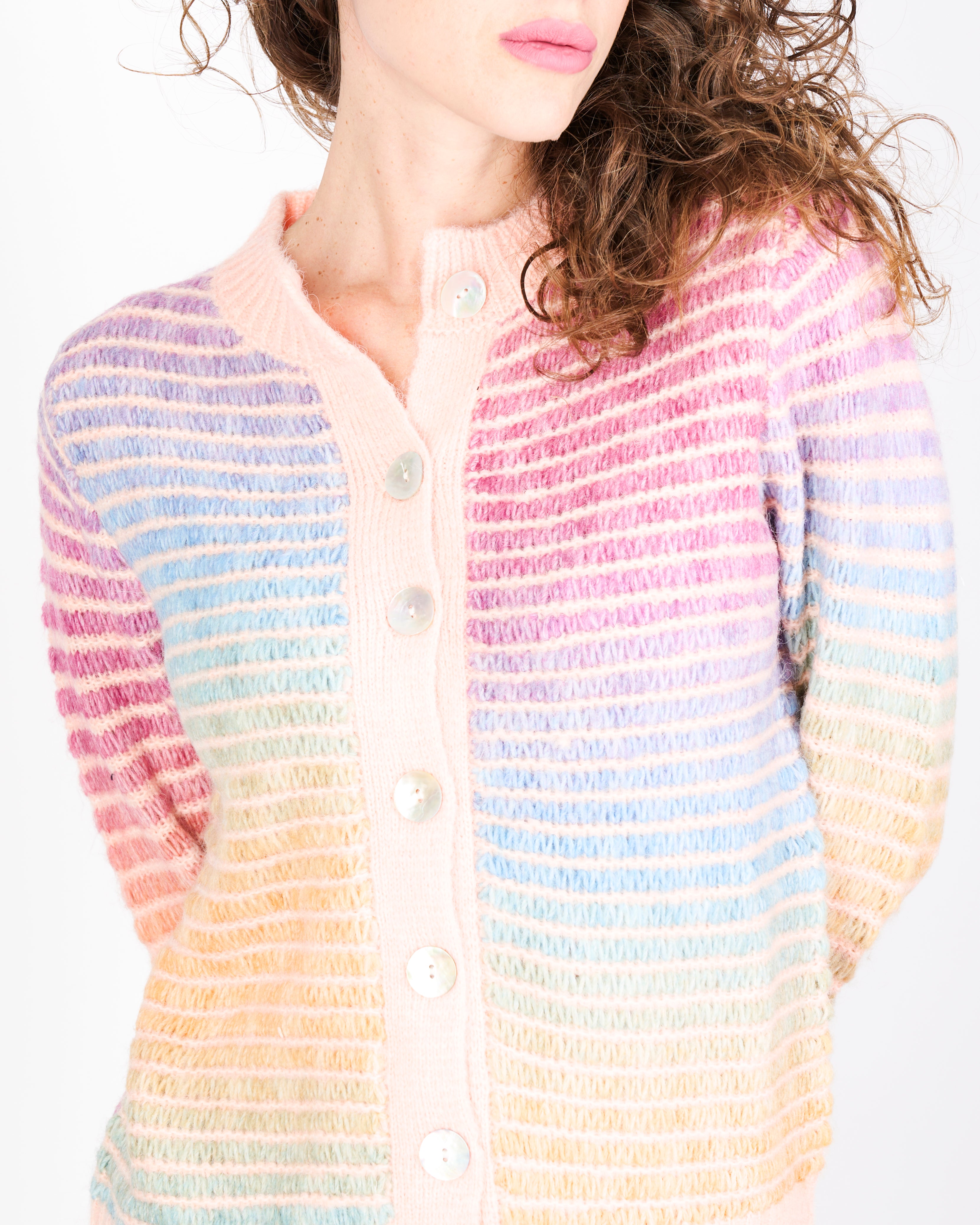 Maglia aperta bottoni punto micro 5461