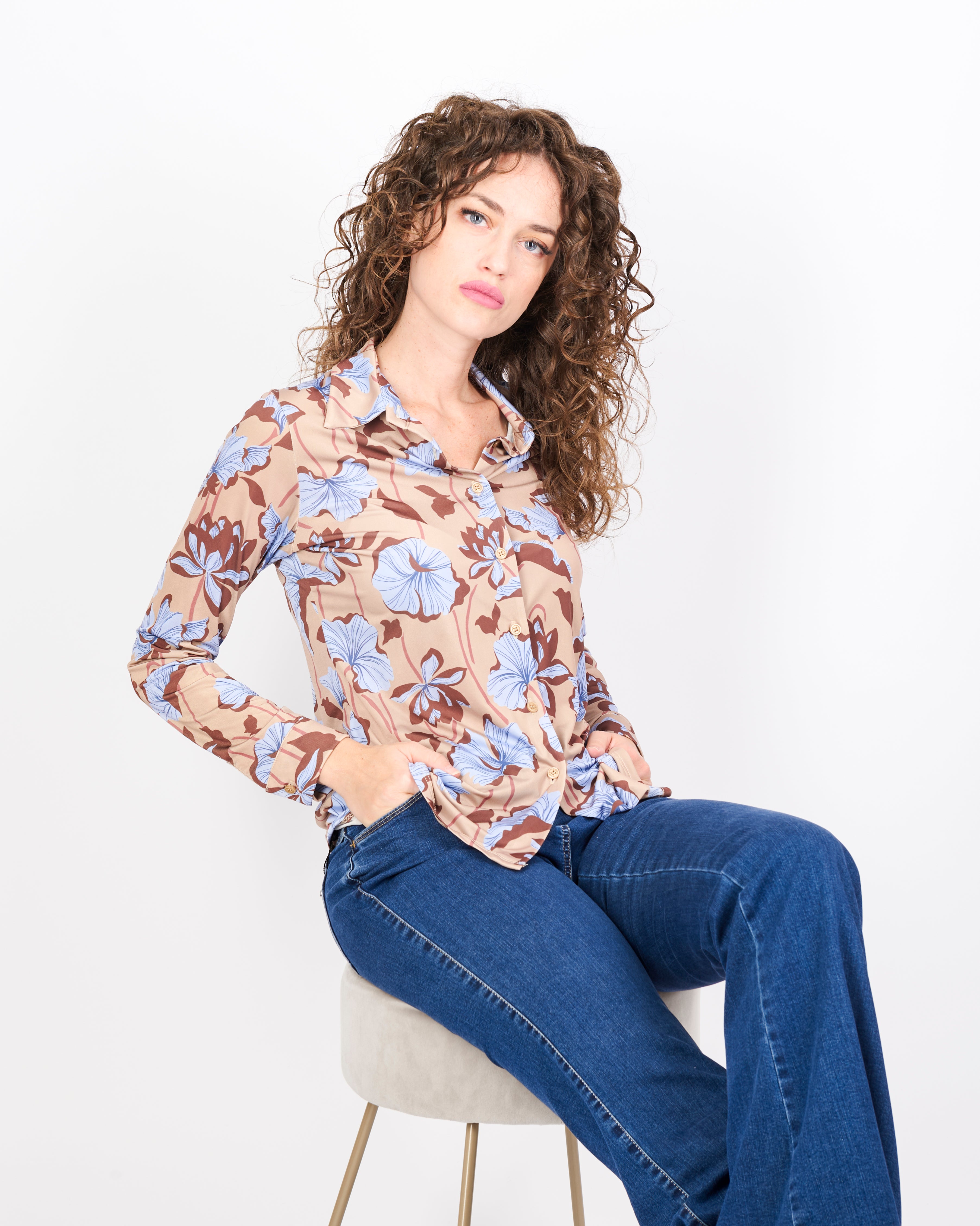 Camicia in jersey fantasia SCIACCA