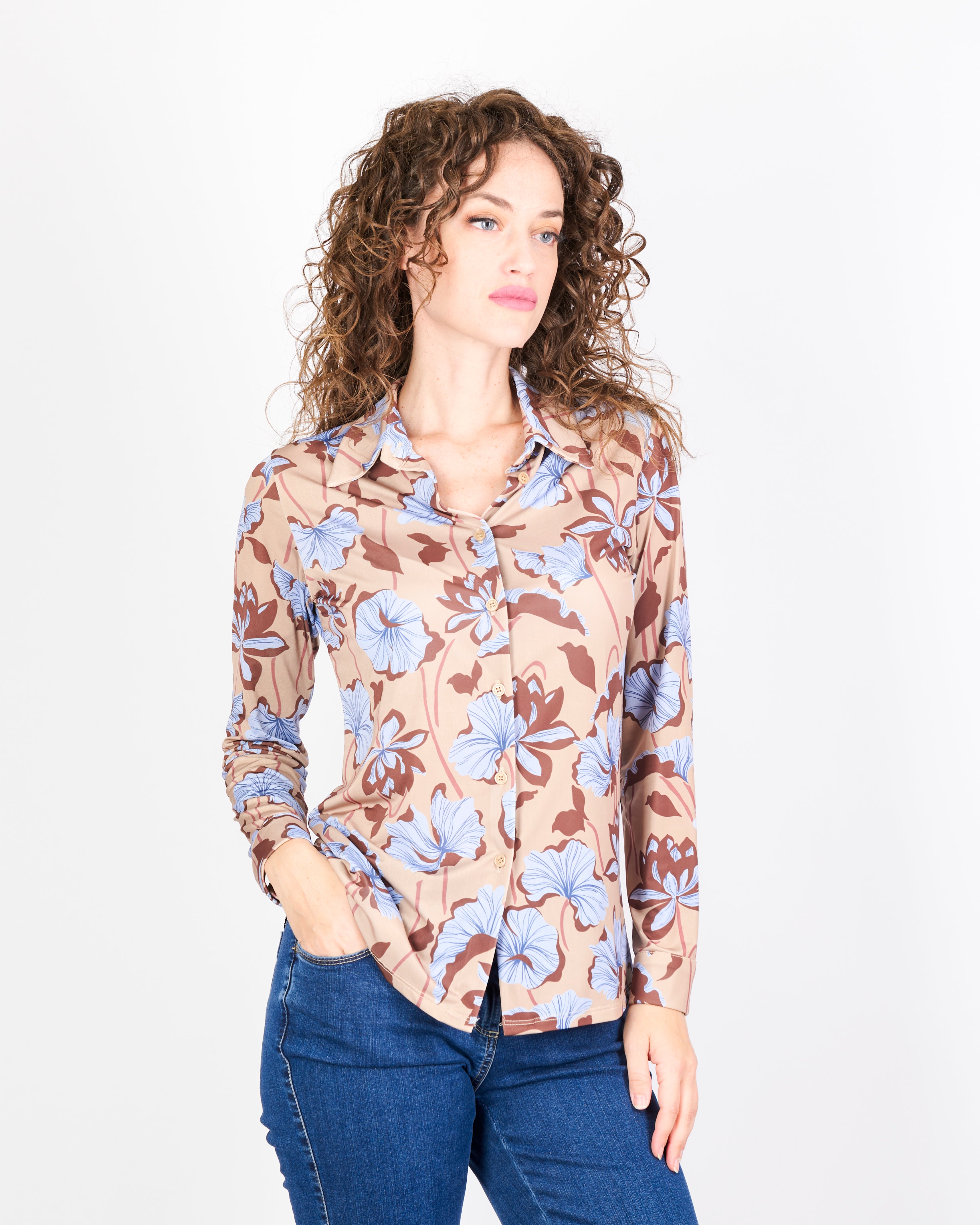 Camicia in jersey fantasia SCIACCA