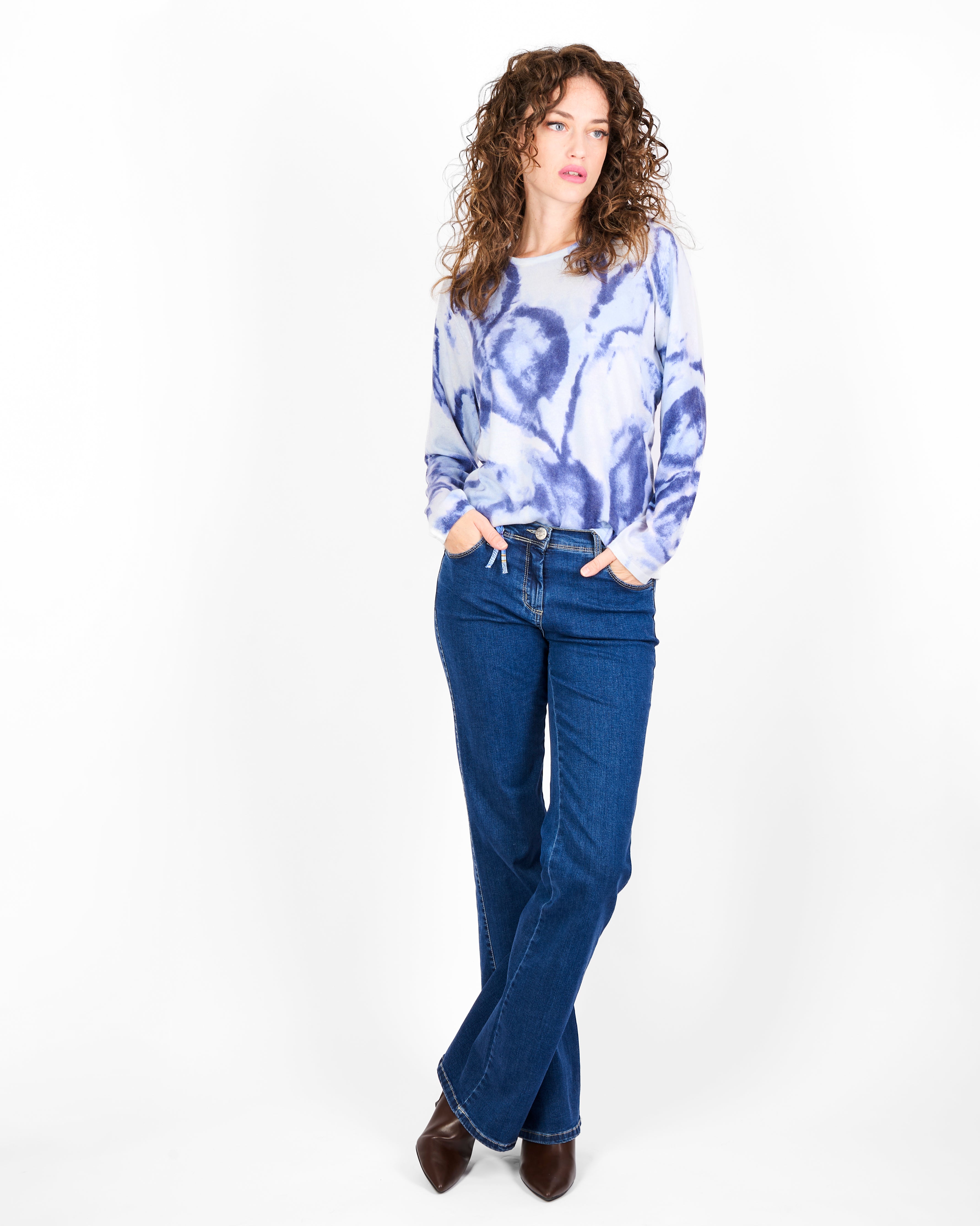 Girocollo stampa foglie 7860