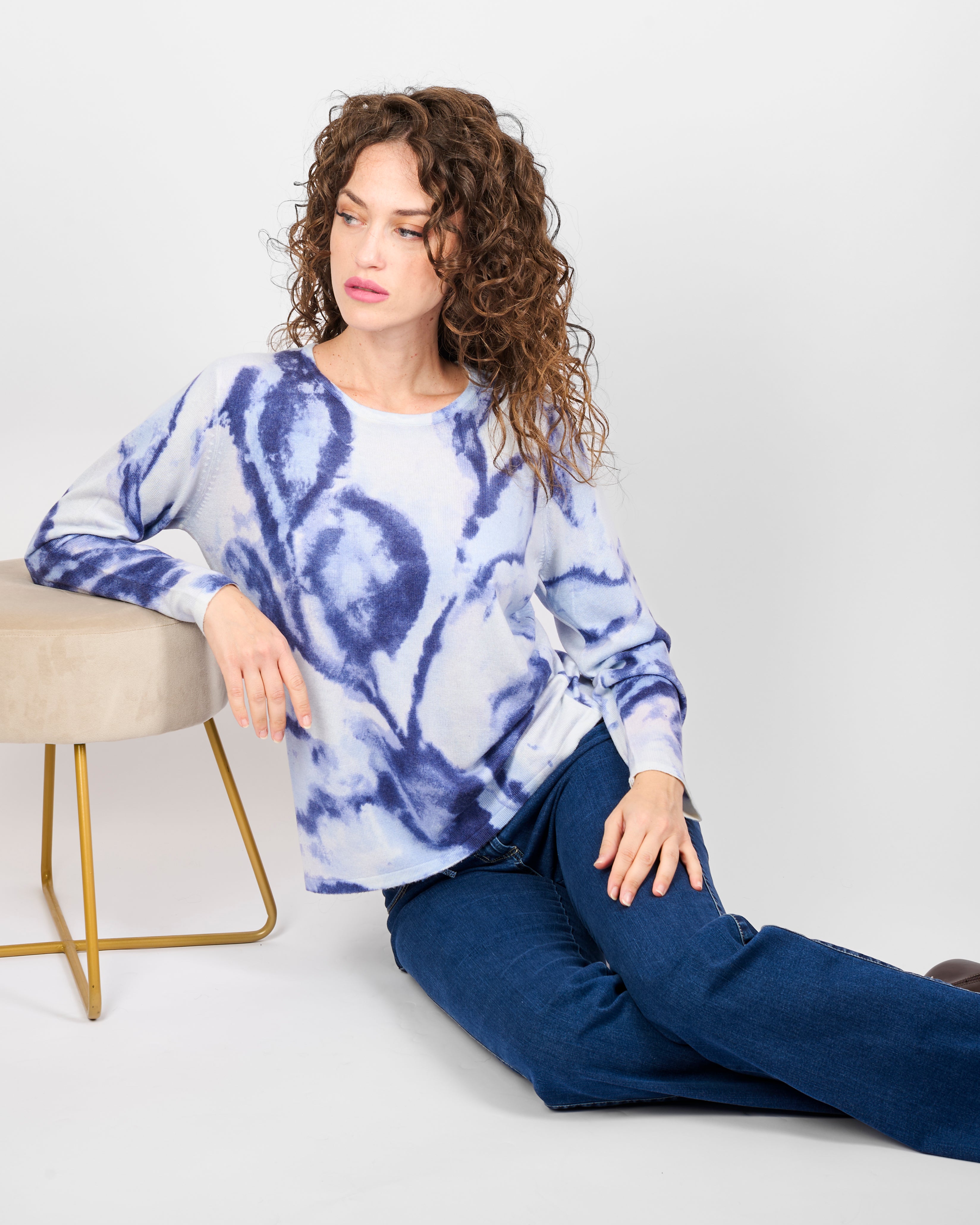 Girocollo stampa foglie 7860