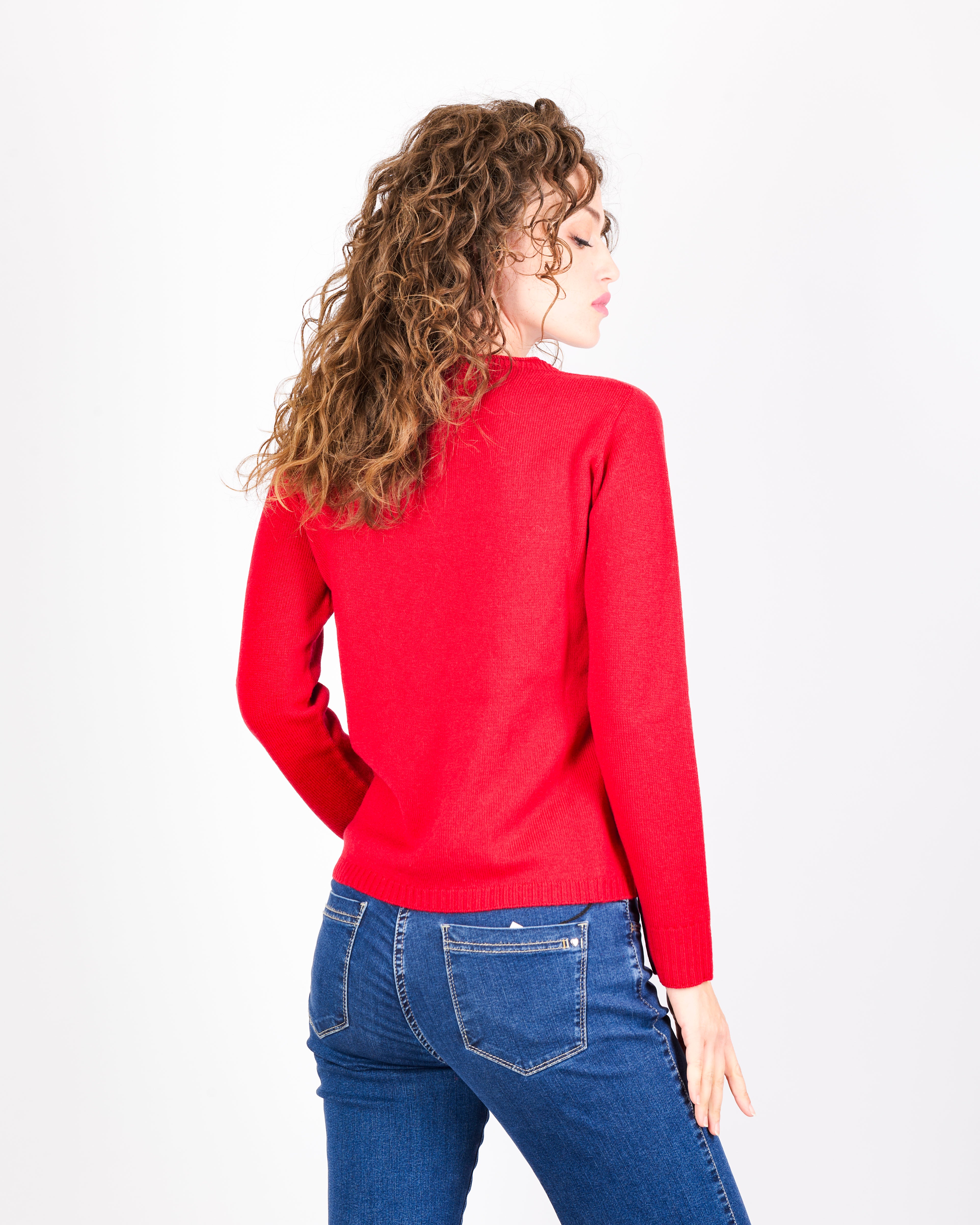 Girocollo trecce davanti pura lana CL2238