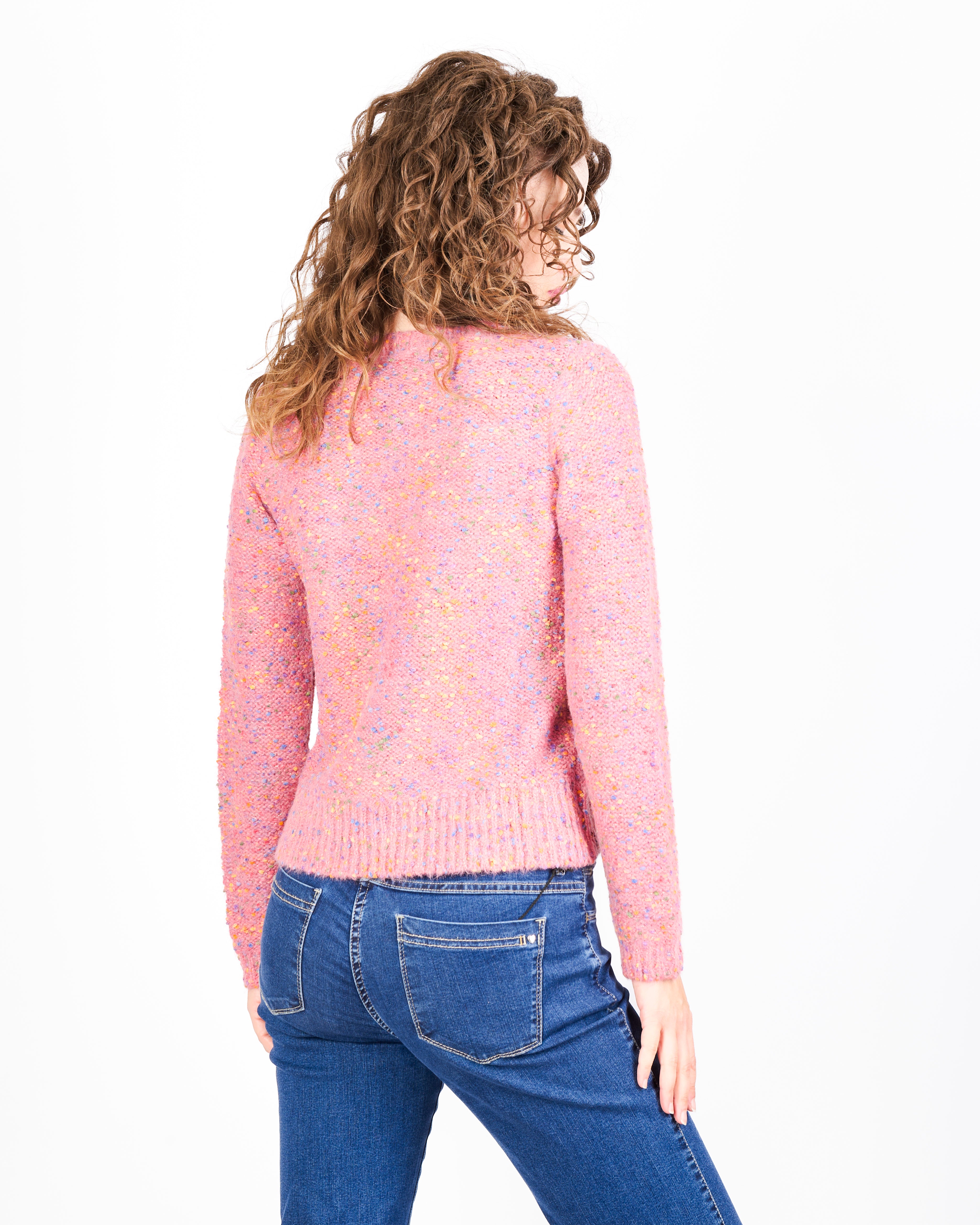 Maglia girocollo filo bottonato 5400