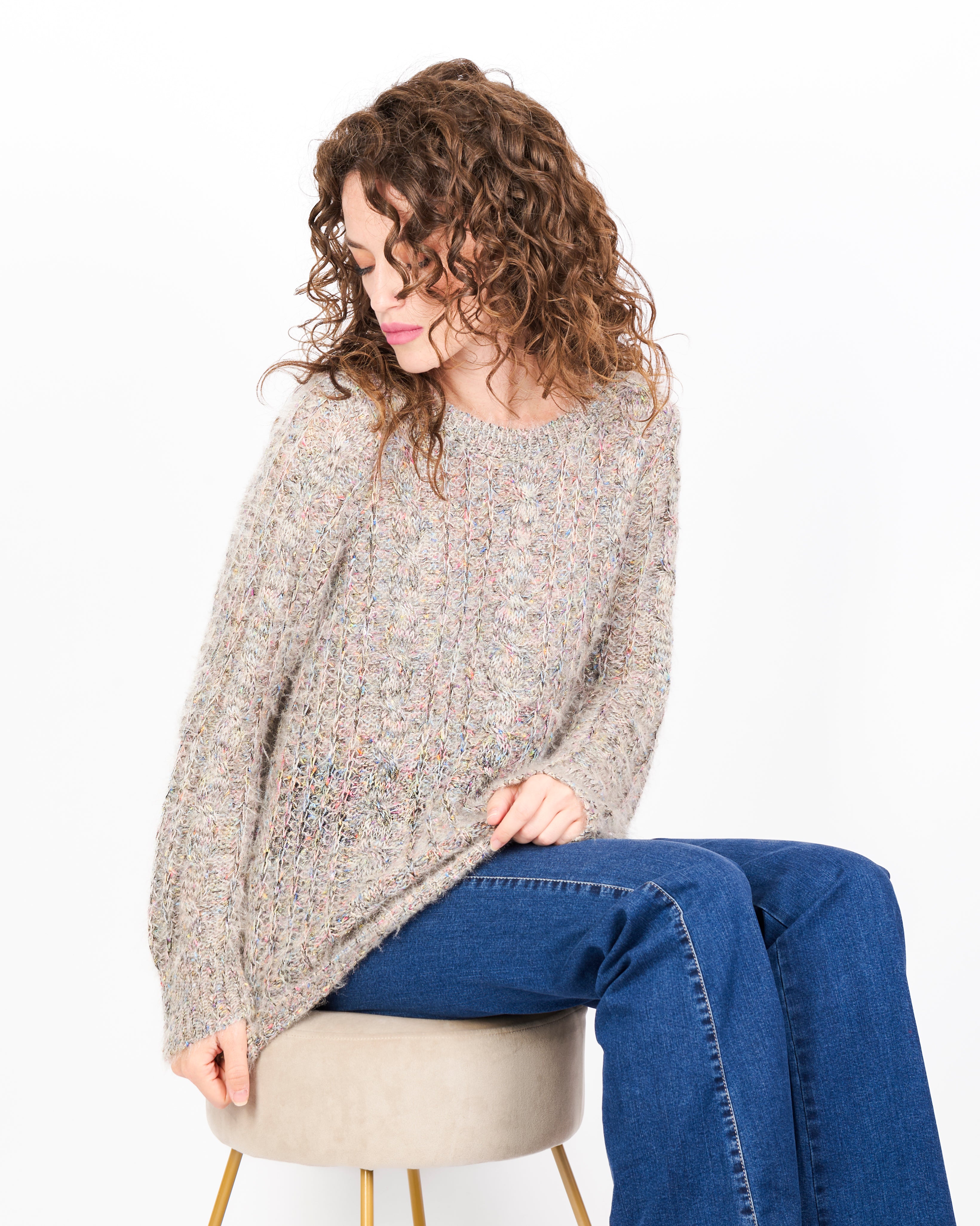 Girocollo trecce all over 5415