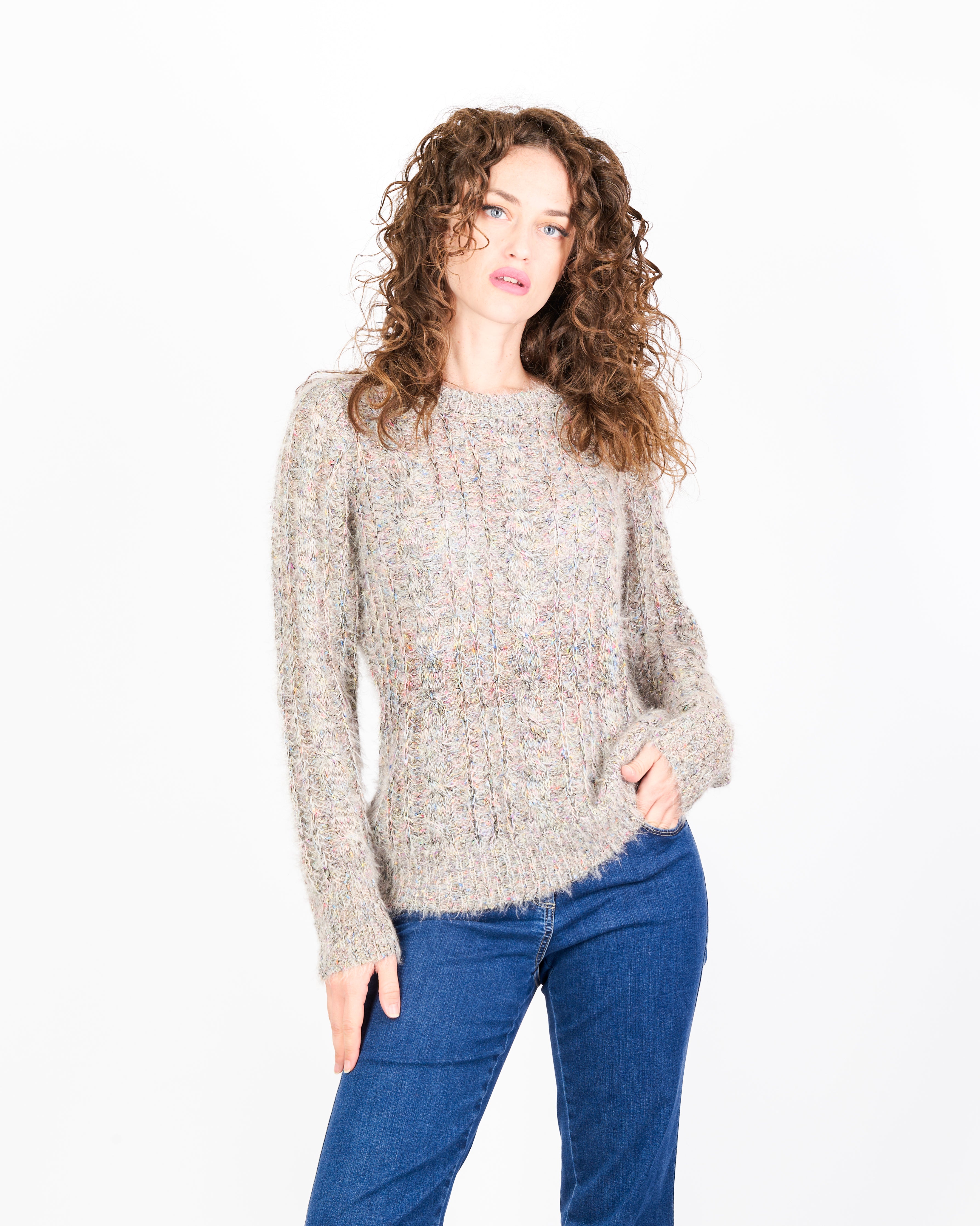 Girocollo trecce all over 5415