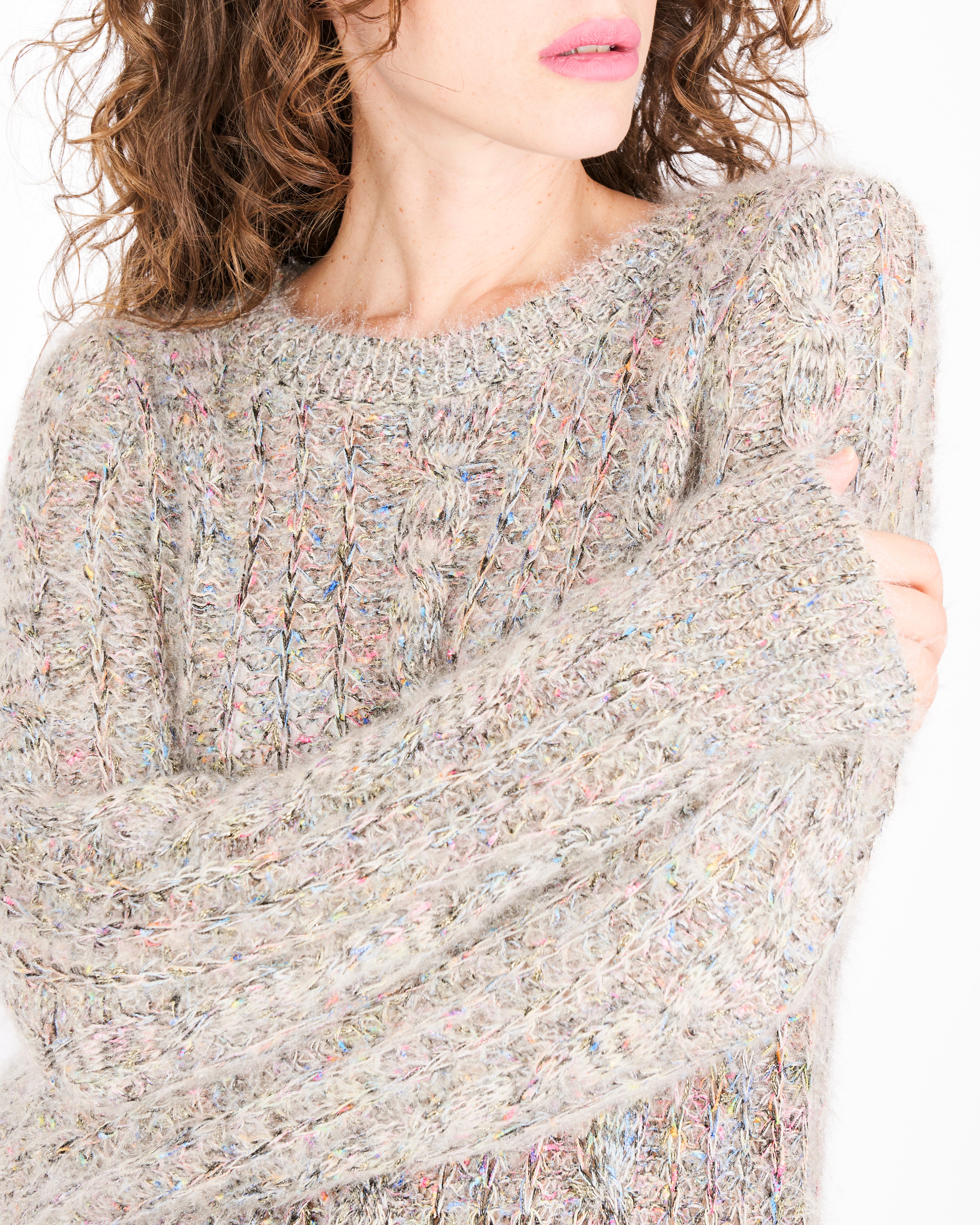 Girocollo trecce all over 5415