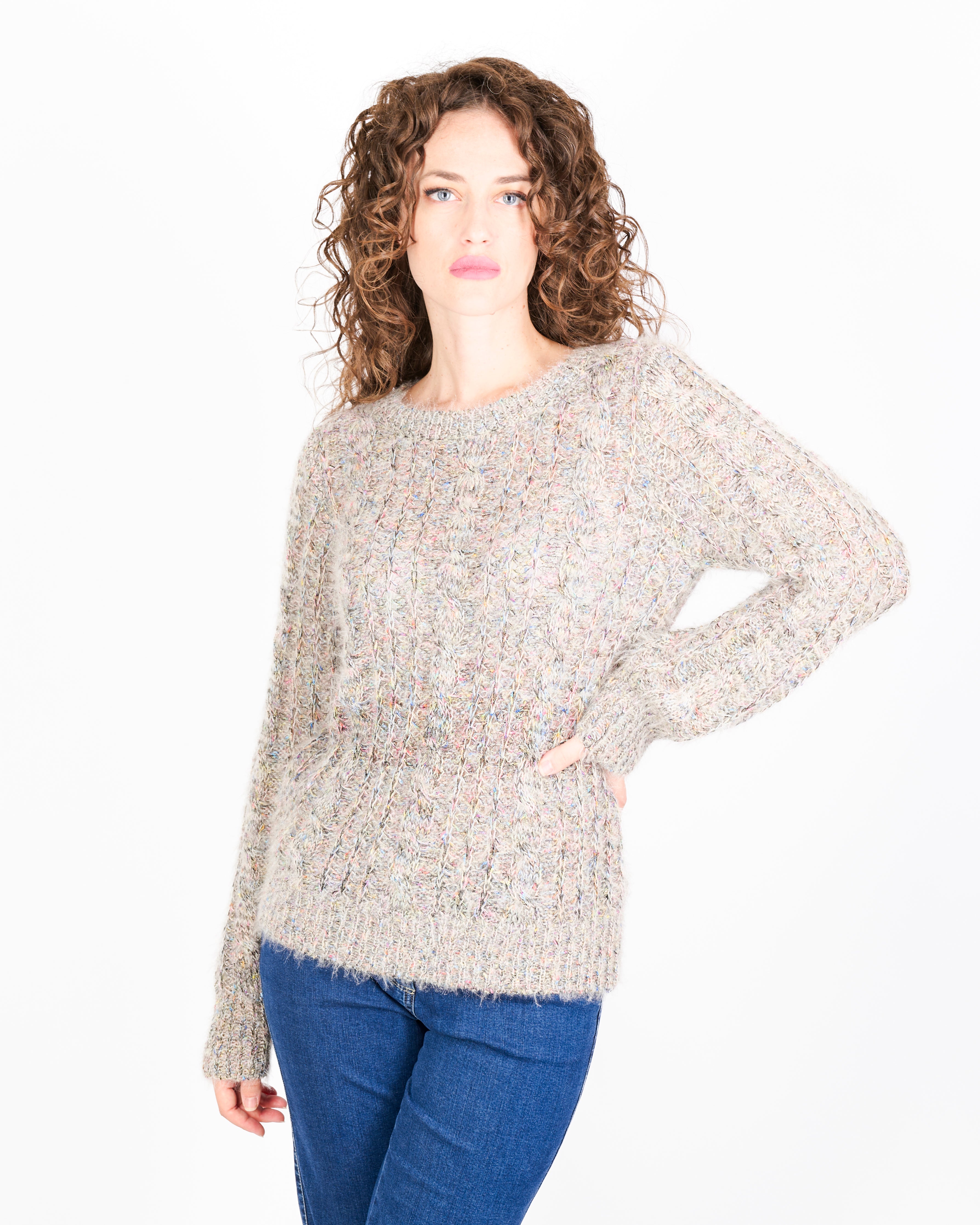 Girocollo trecce all over 5415