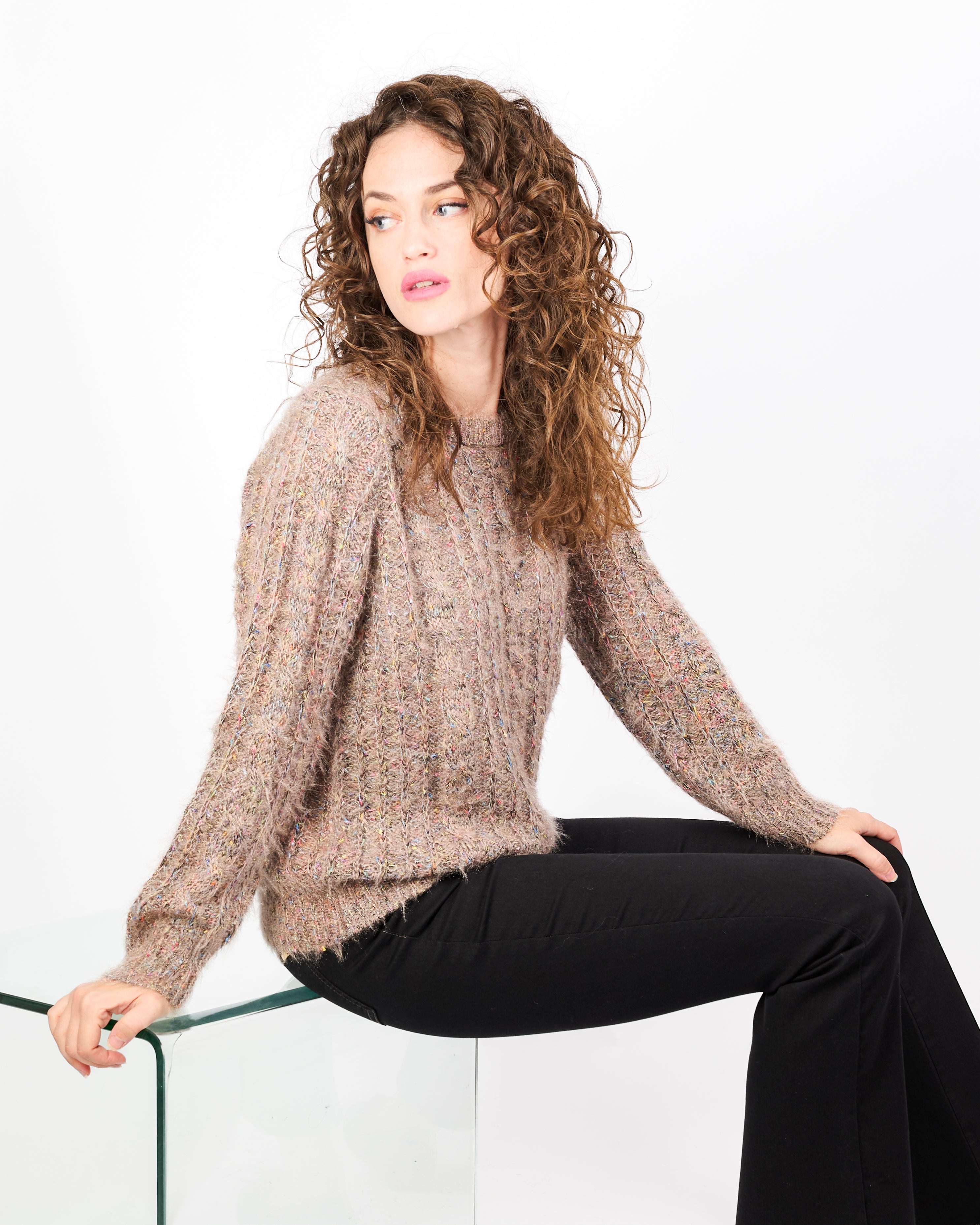 Girocollo trecce all over 5415