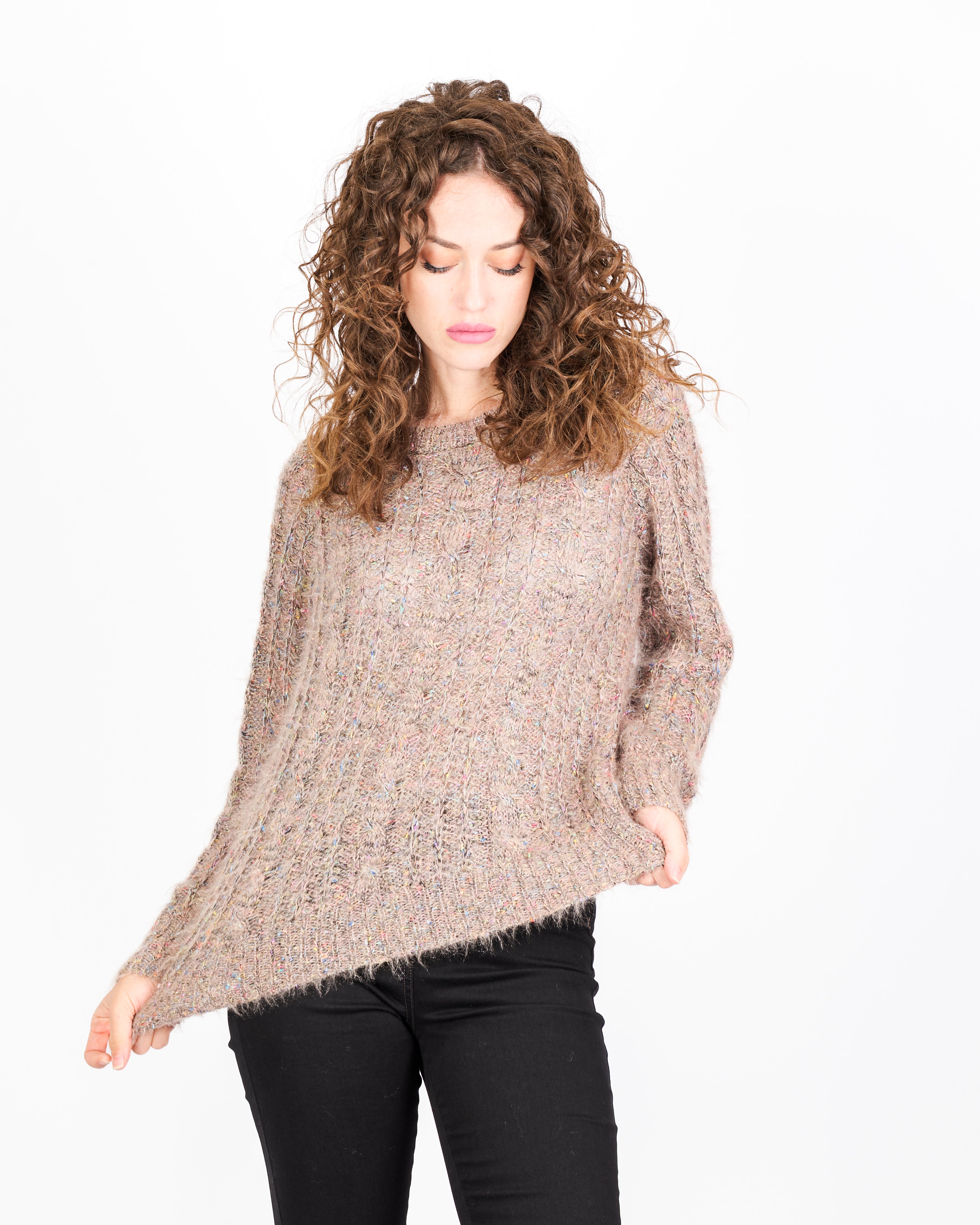 Girocollo trecce all over 5415