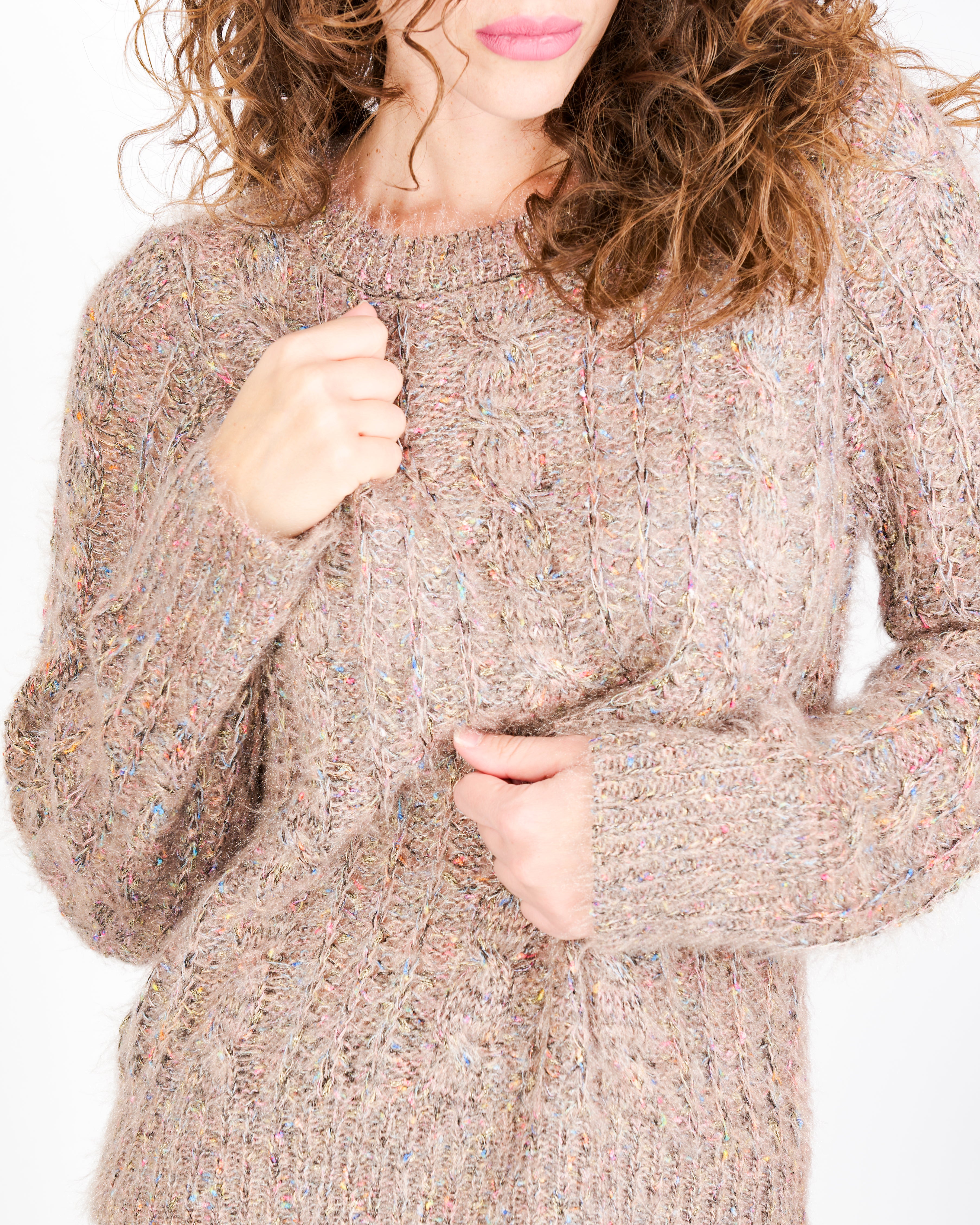 Girocollo trecce all over 5415