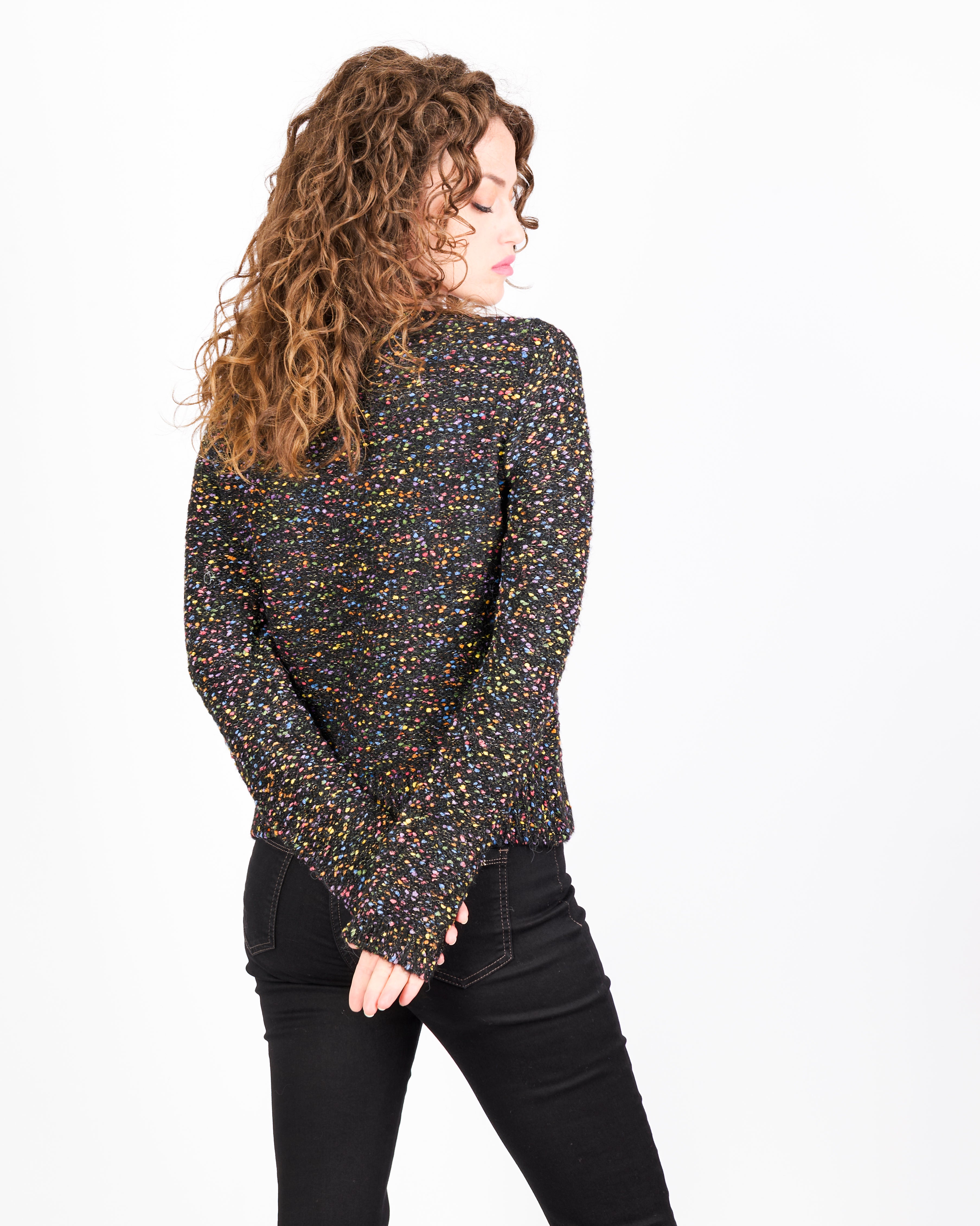 Maglia girocollo filo bottonato 5400