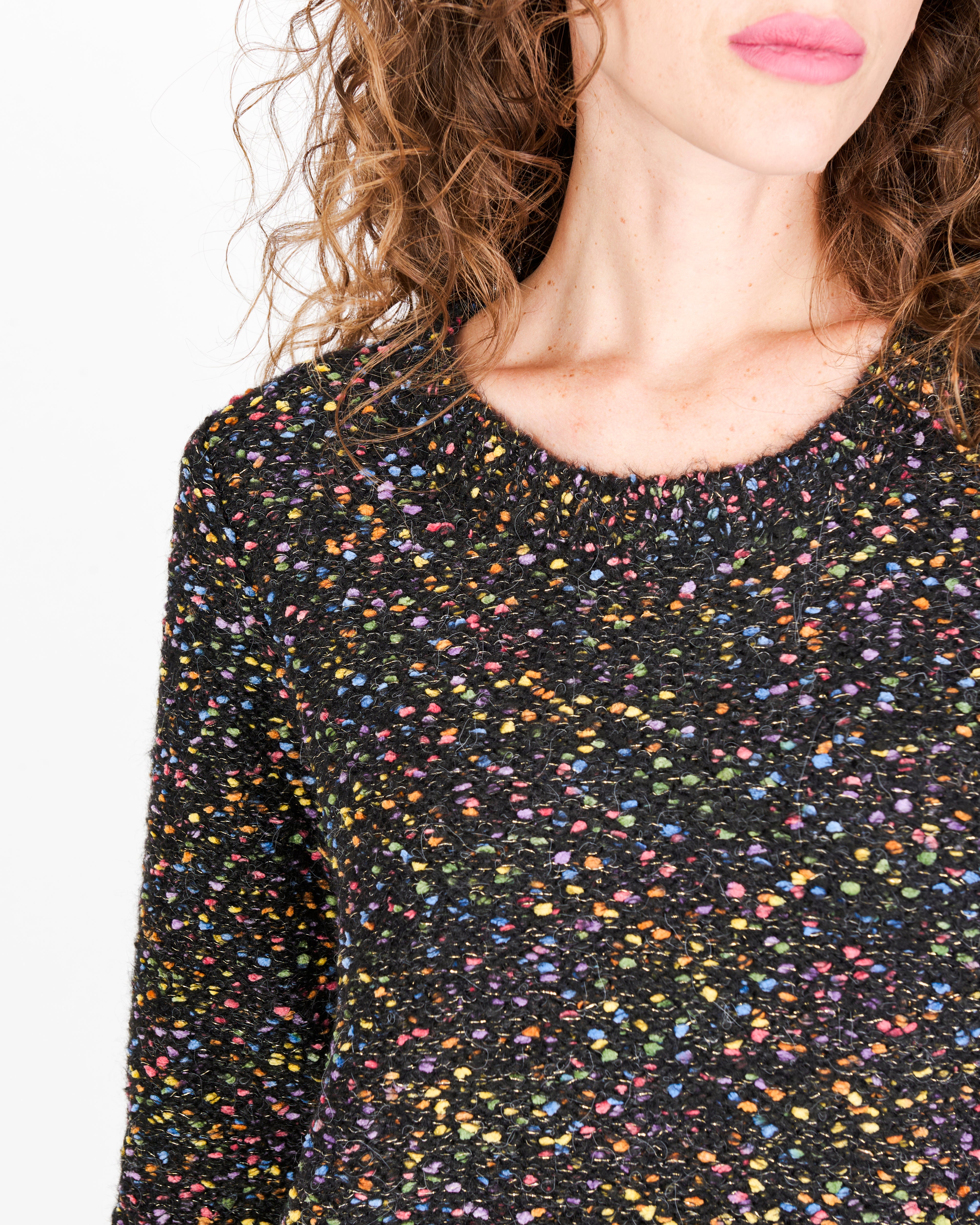 Maglia girocollo filo bottonato 5400