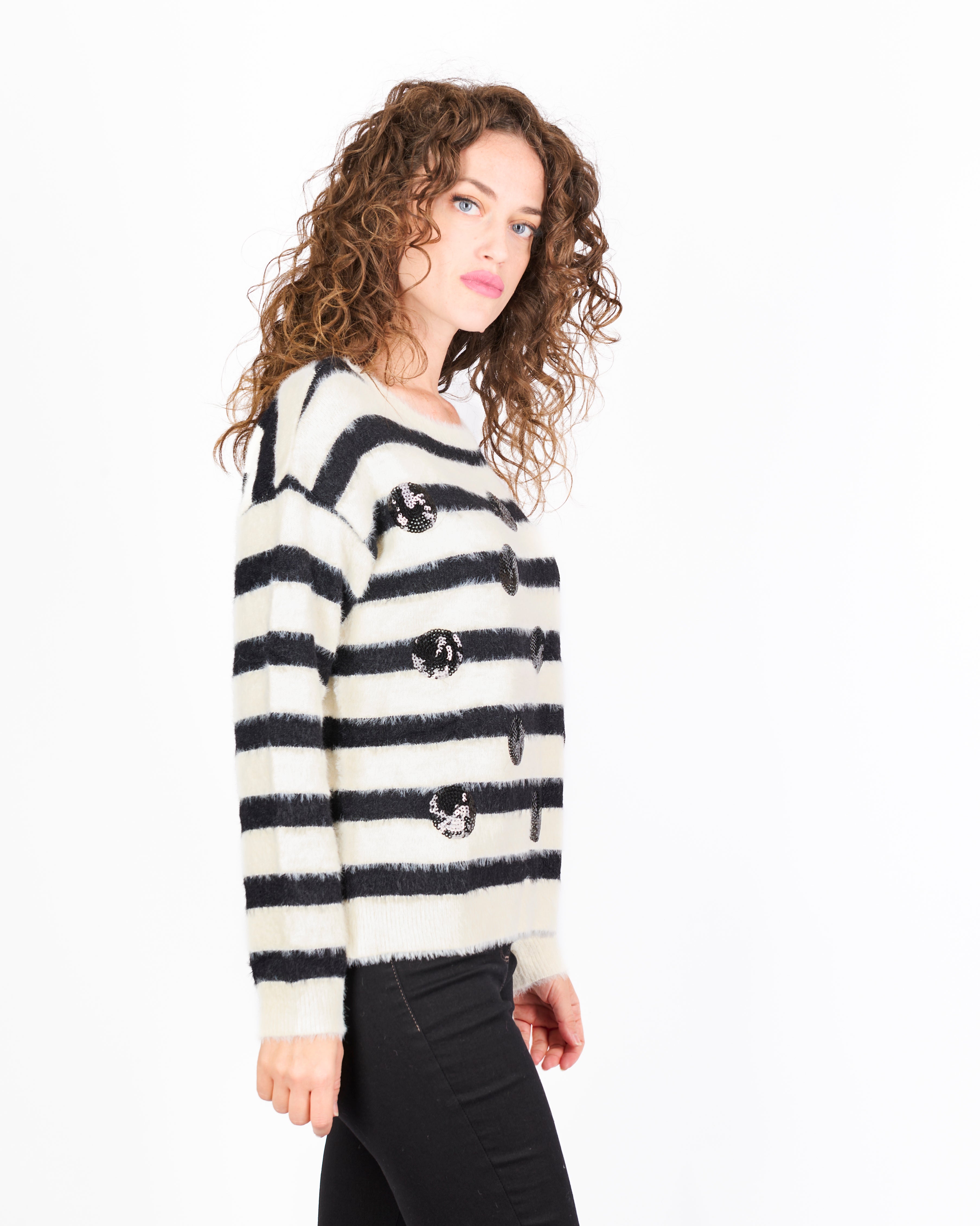 Maglia box pois paillettes 5423