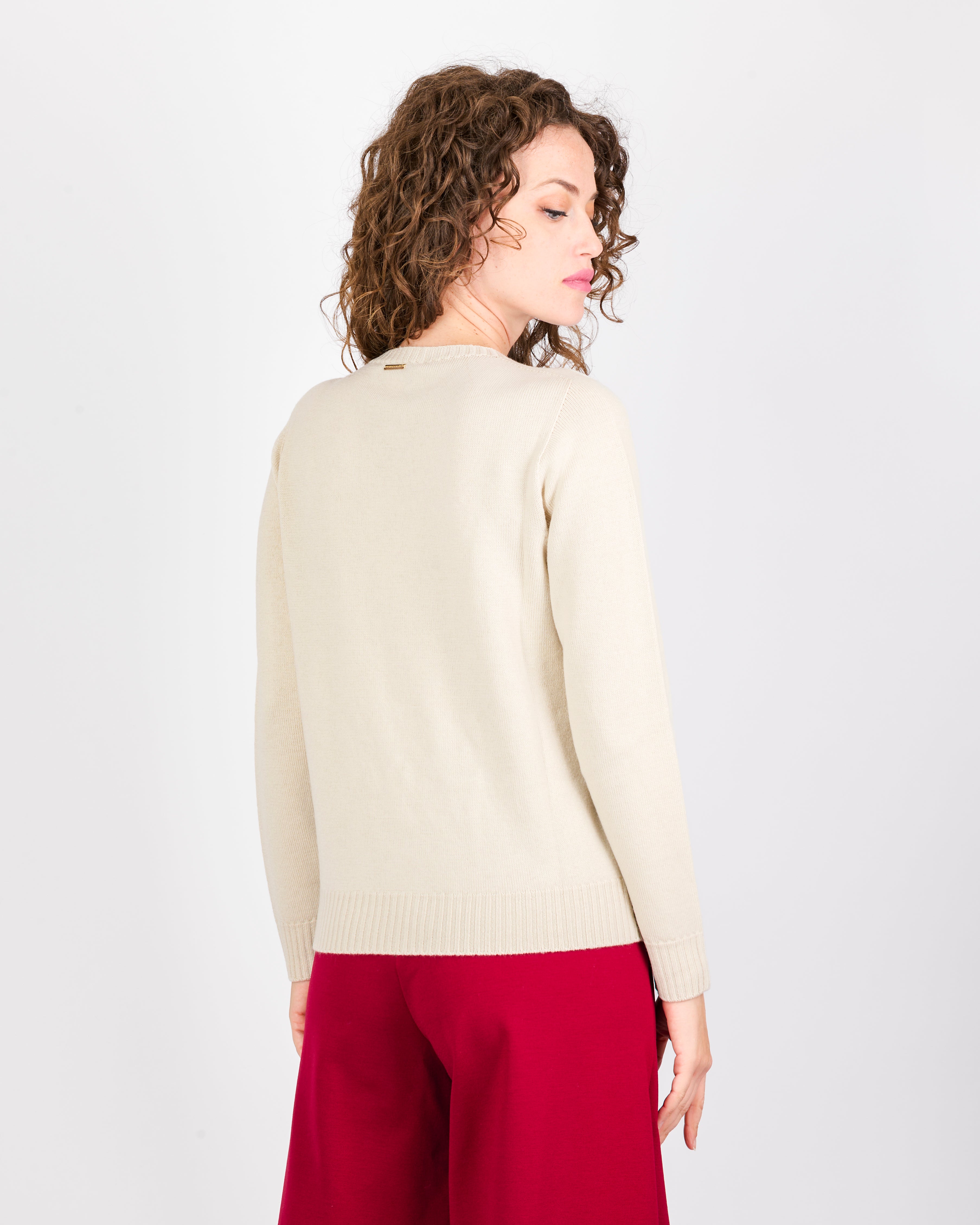 Maglia girocollo rombi links pura lana DA 504