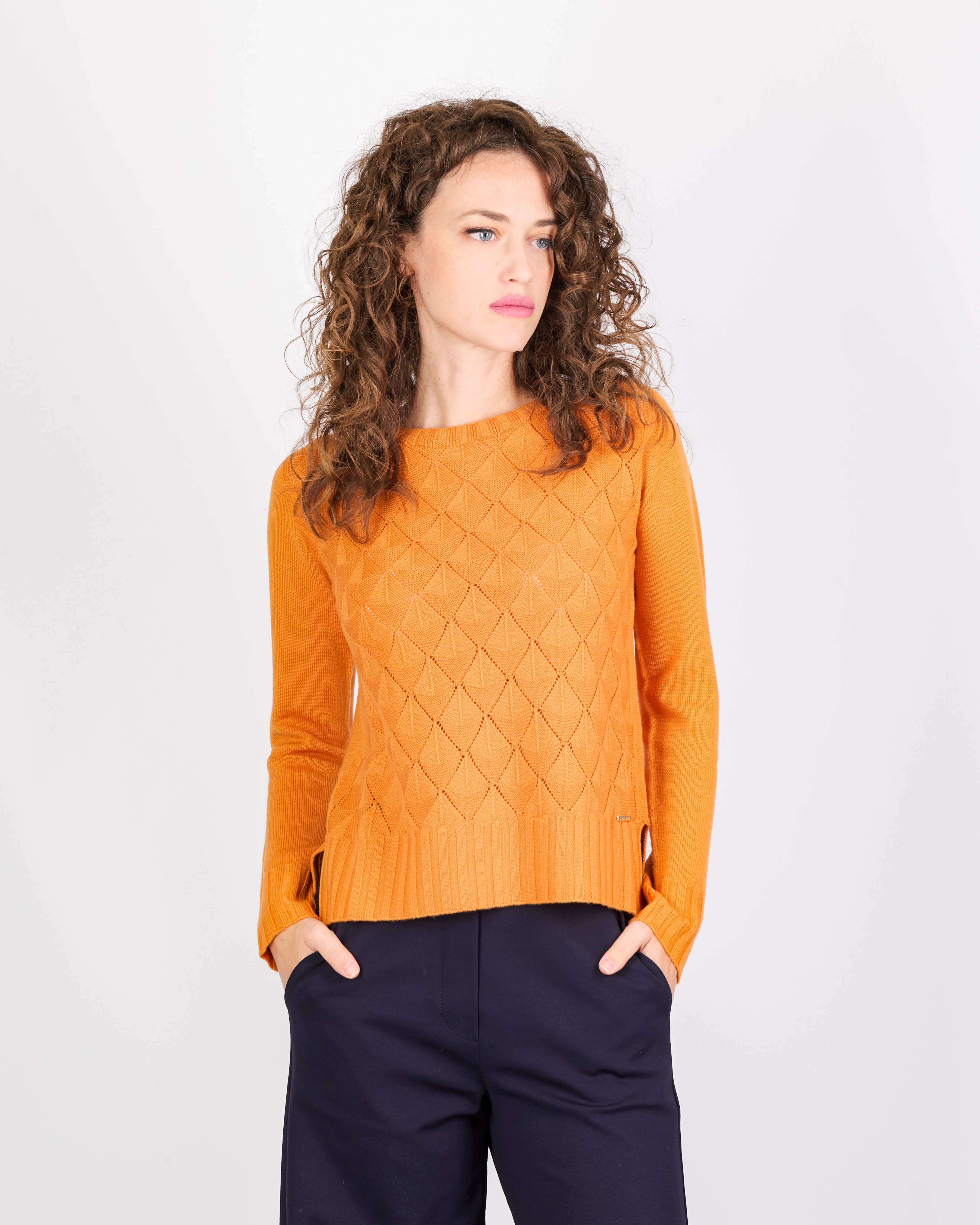 Maglia paricollo pura lana rombi VENTAGLIETTI