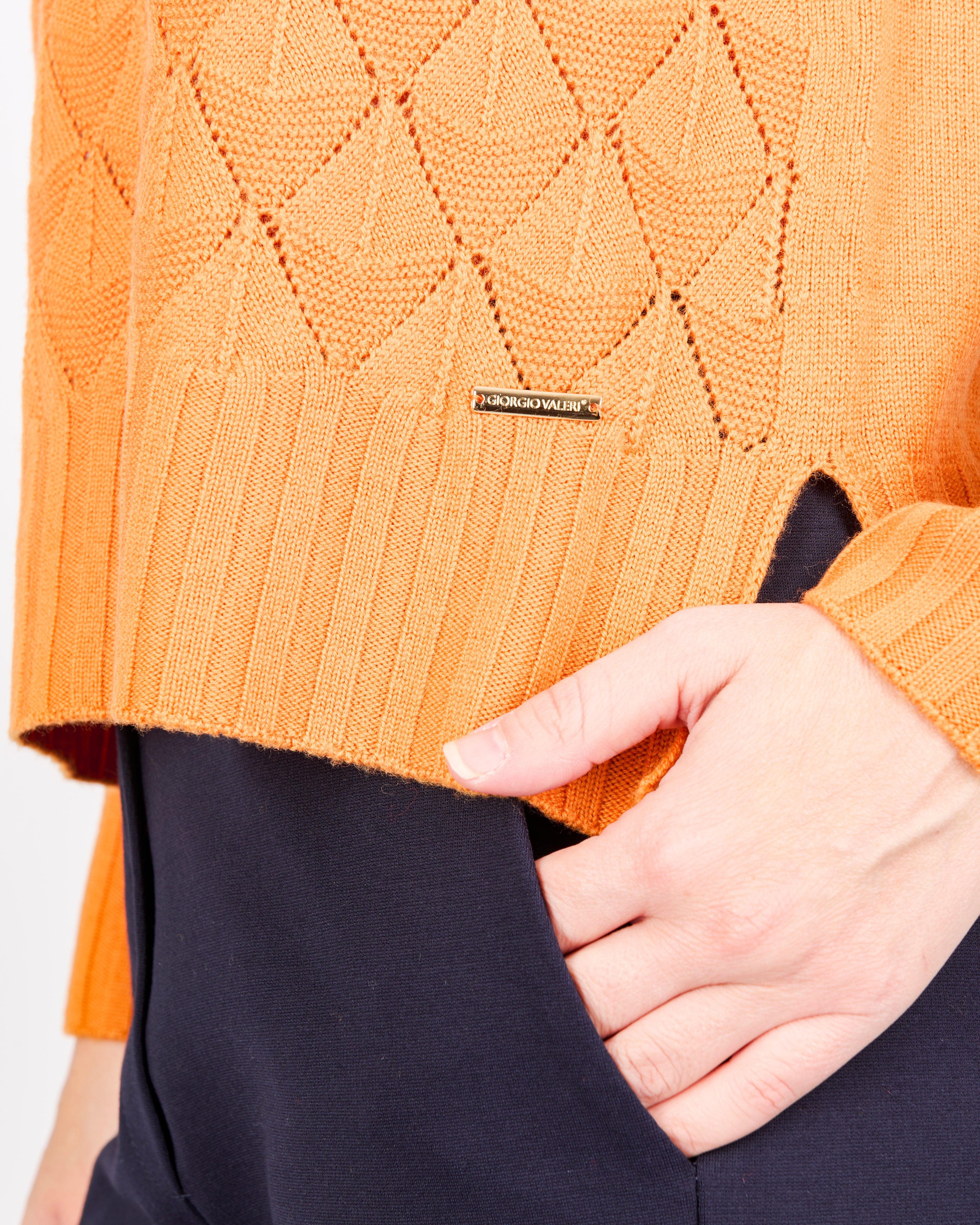 Maglia paricollo pura lana rombi VENTAGLIETTI