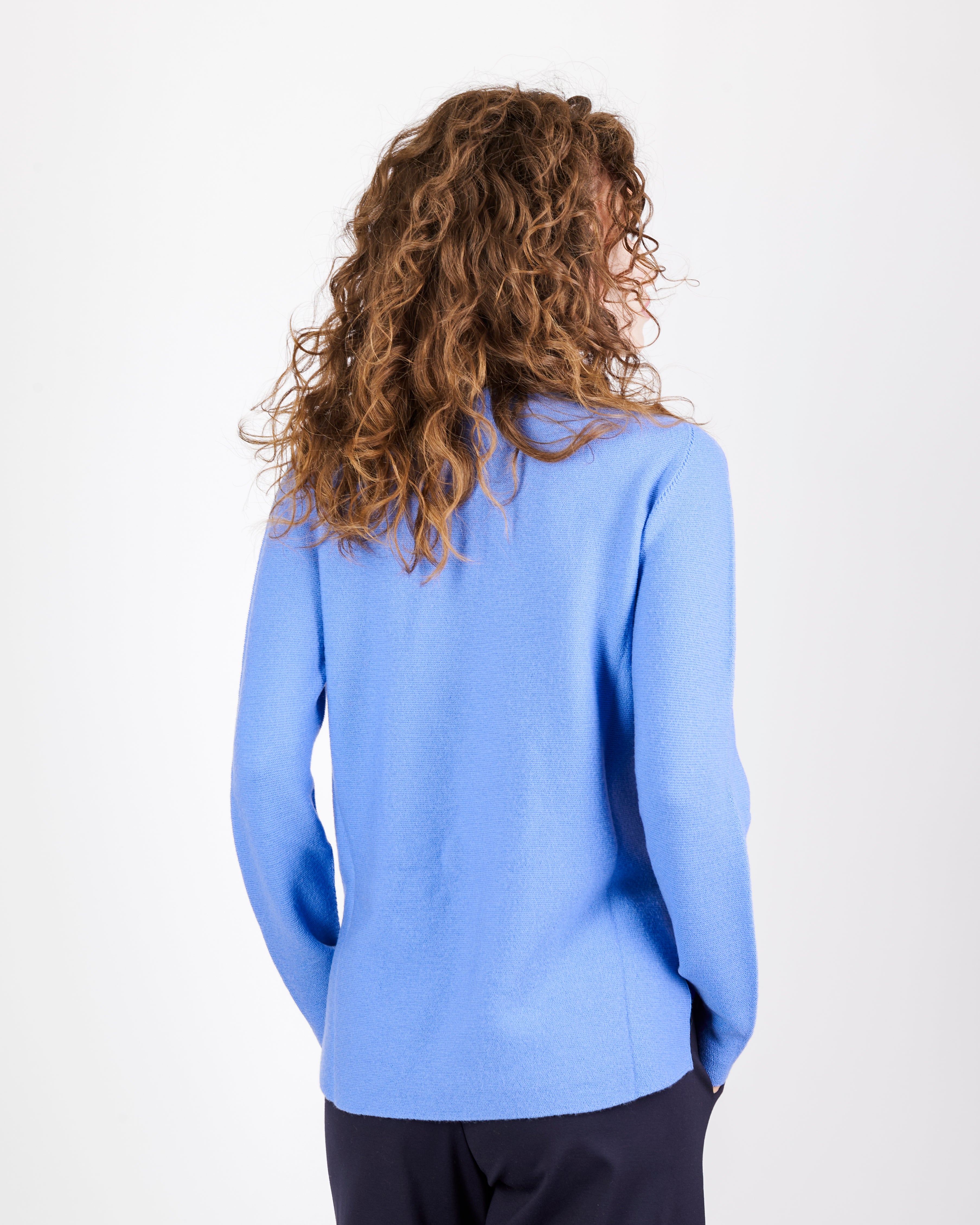 Maglia girocollo pura lana links spacchi 25Z 1081